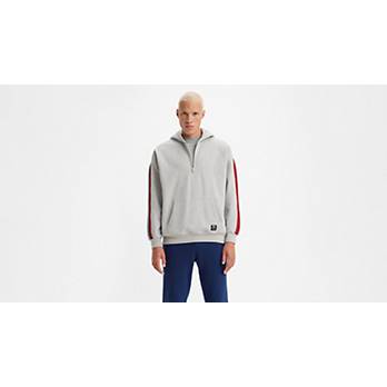 Gold Tab™ Half Zip Hoodie Sweatshirt - Grey