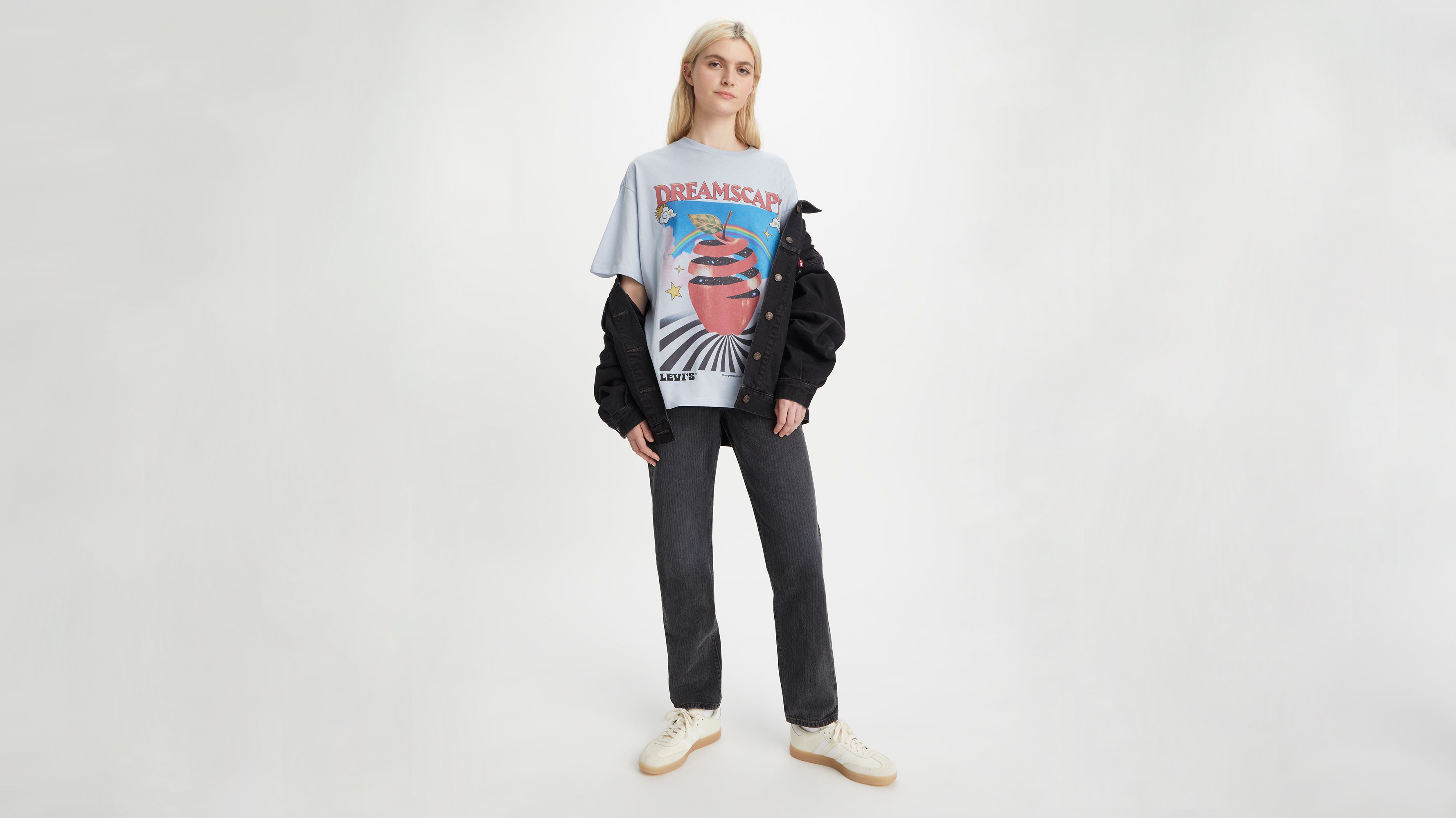 リーバイス Levis 【 Graphic Short Stack Tee Dream Women 】 レディース Graphic Short Stack T-shirt - Blue | Levi's® US