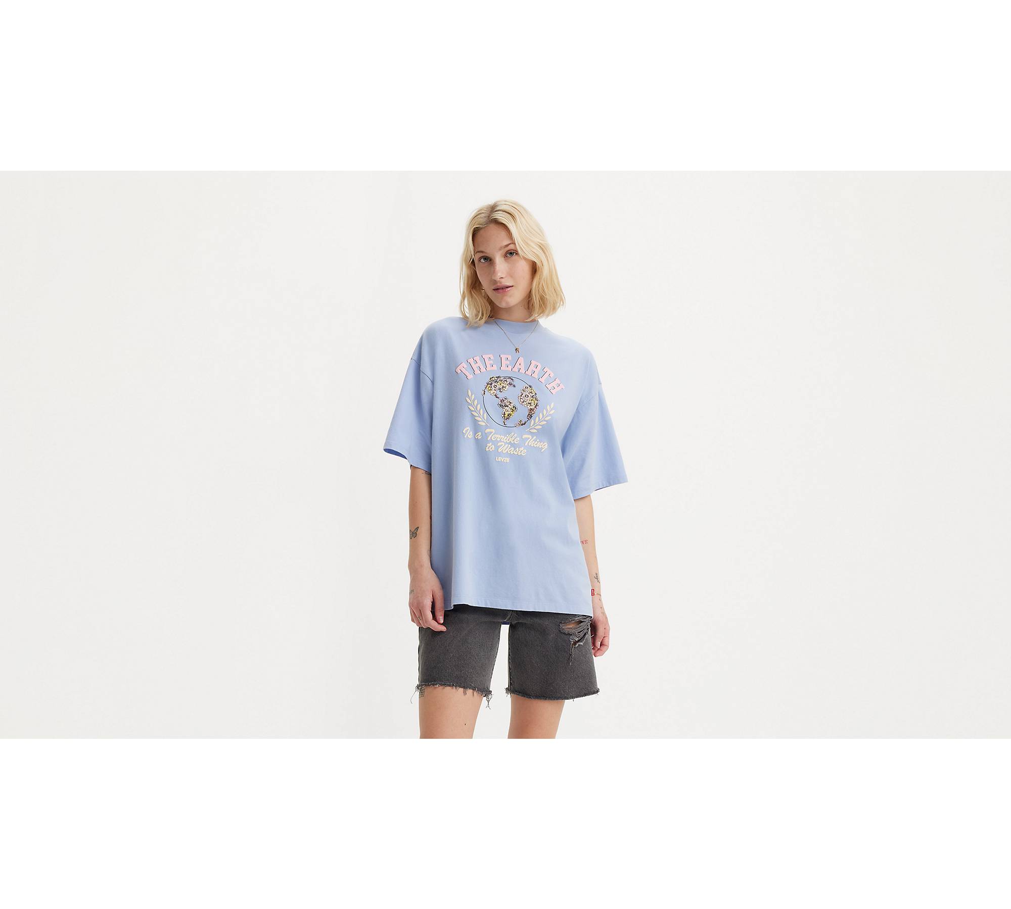 Graphic Short Stack T-shirt - Blue | Levi's® CA