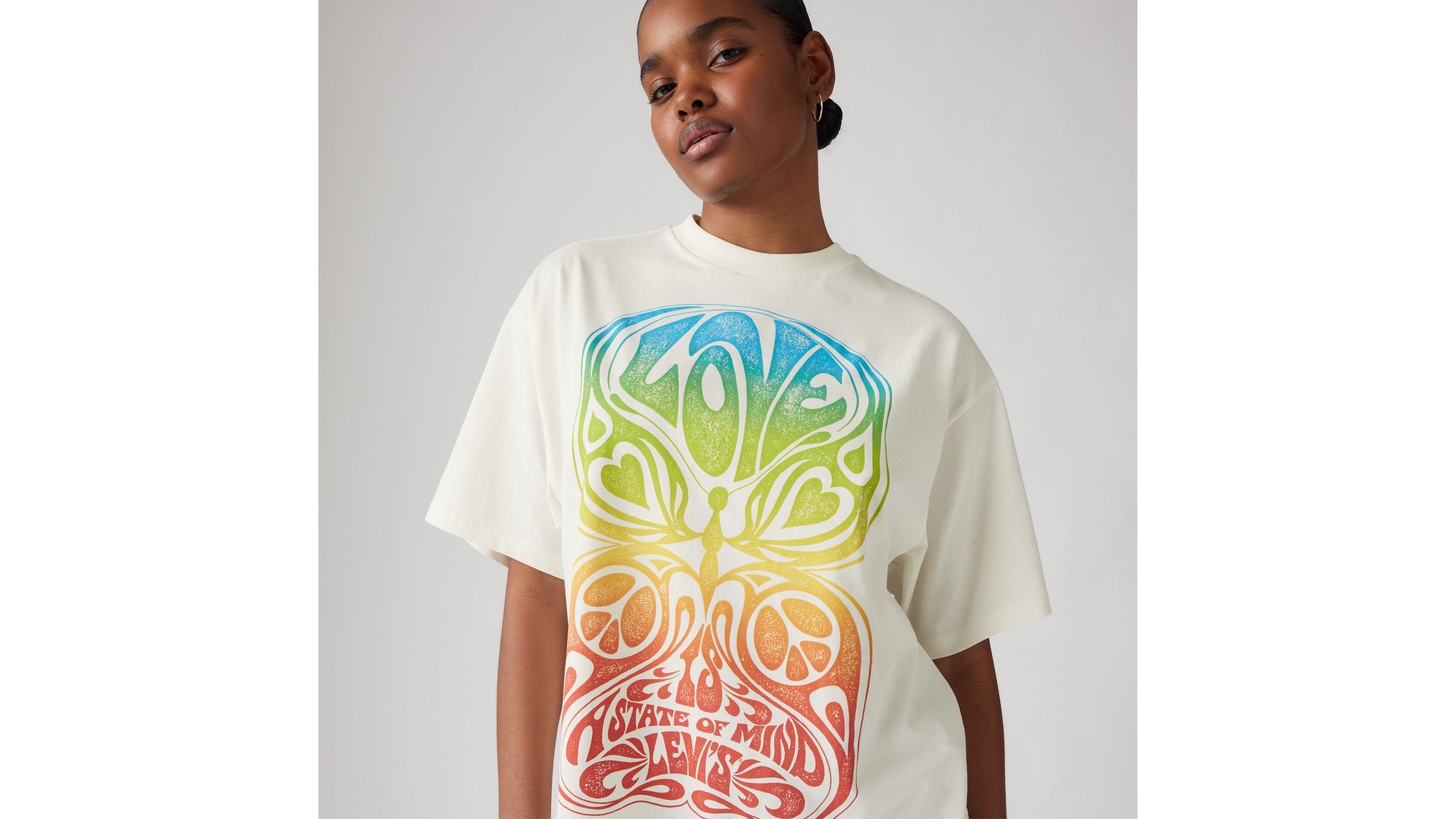 Levi's Graphic Short Stack T-shirt In Love Is A State Of Mind