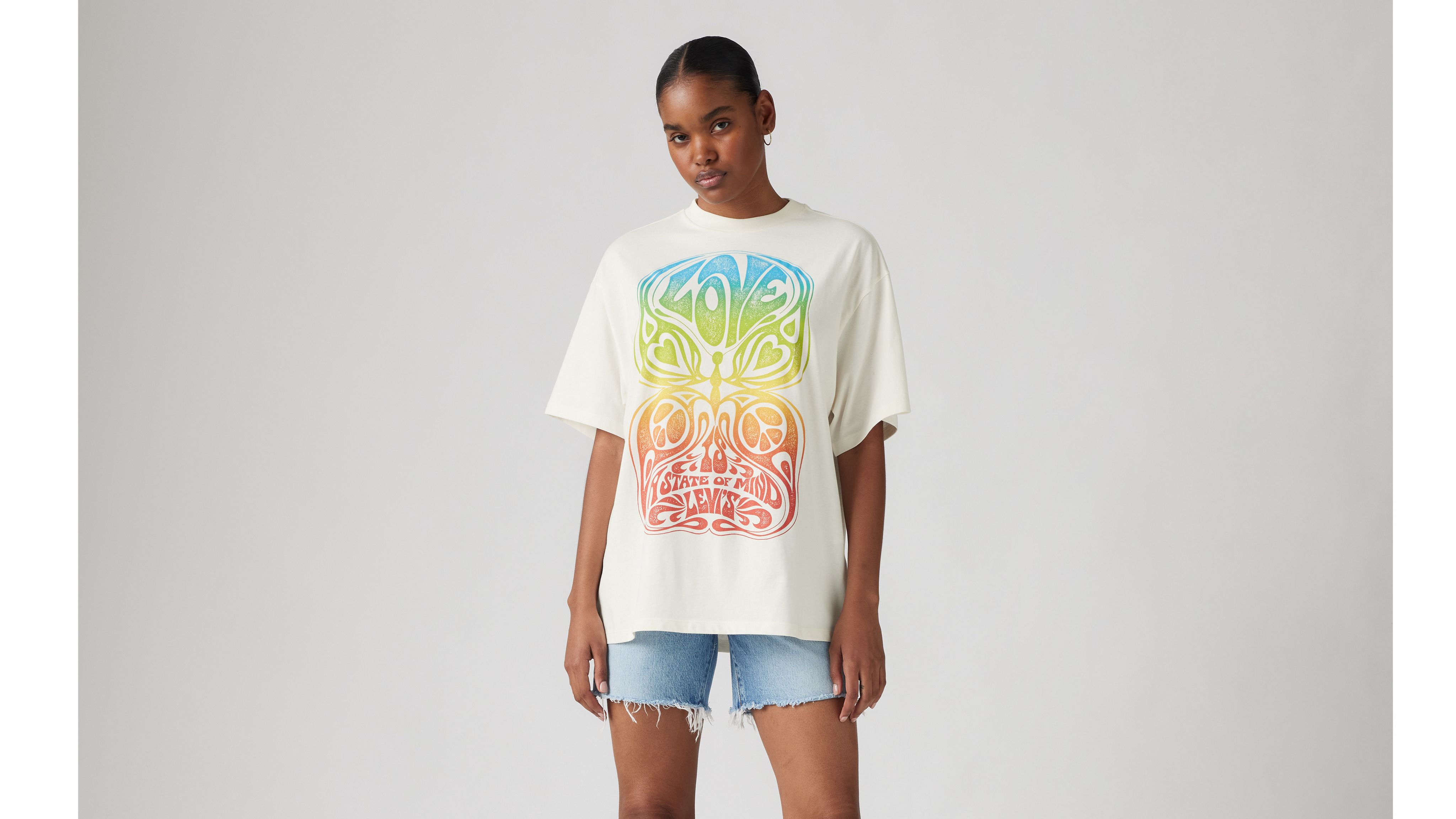 Levi's Graphic Short Stack T-shirt In Love Is A State Of Mind