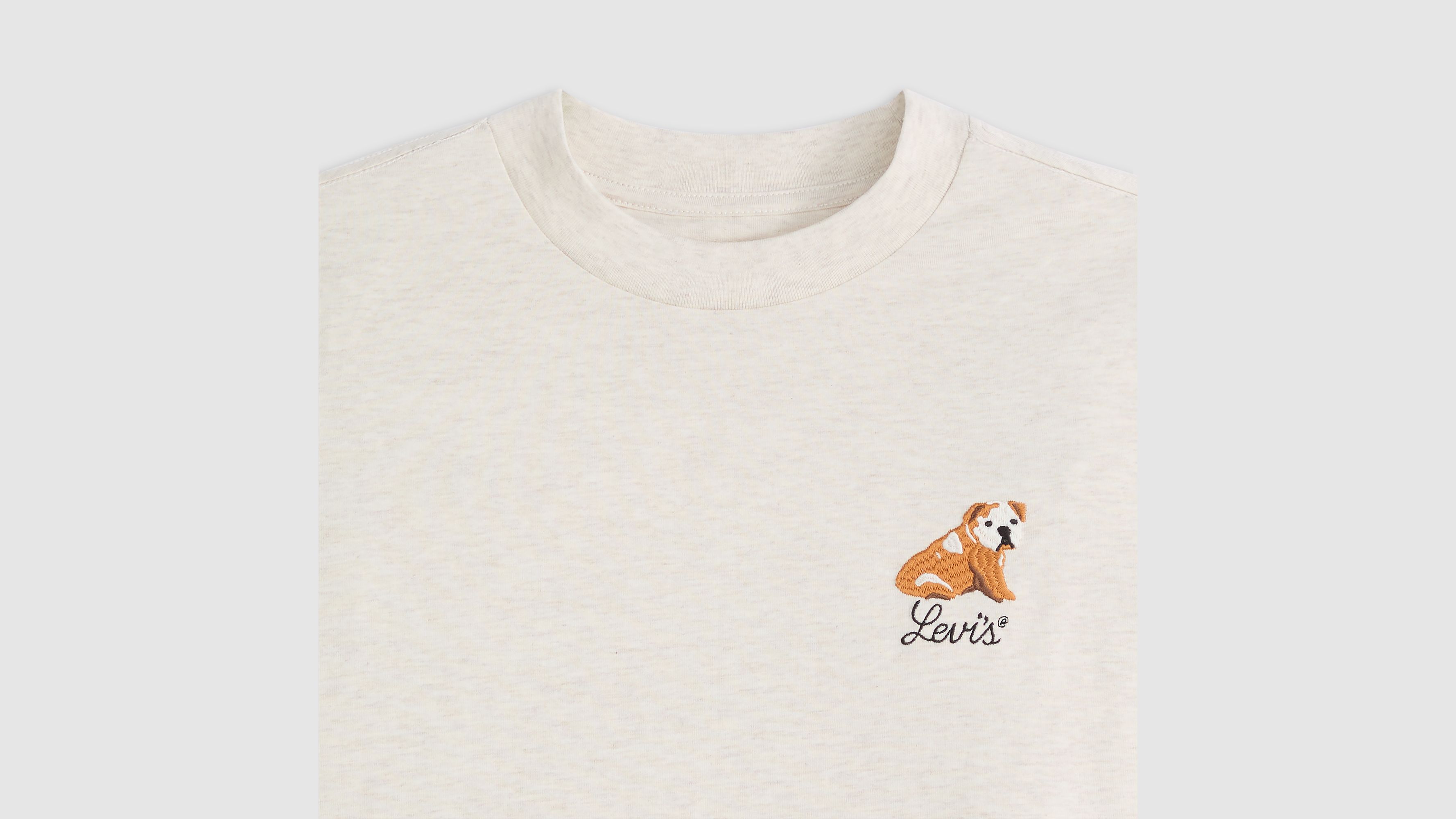 argue LINEN×COTTON PERFECT WIDE T-SHIRTS Graphic Short Stack T-shirt - White | Levi's® US