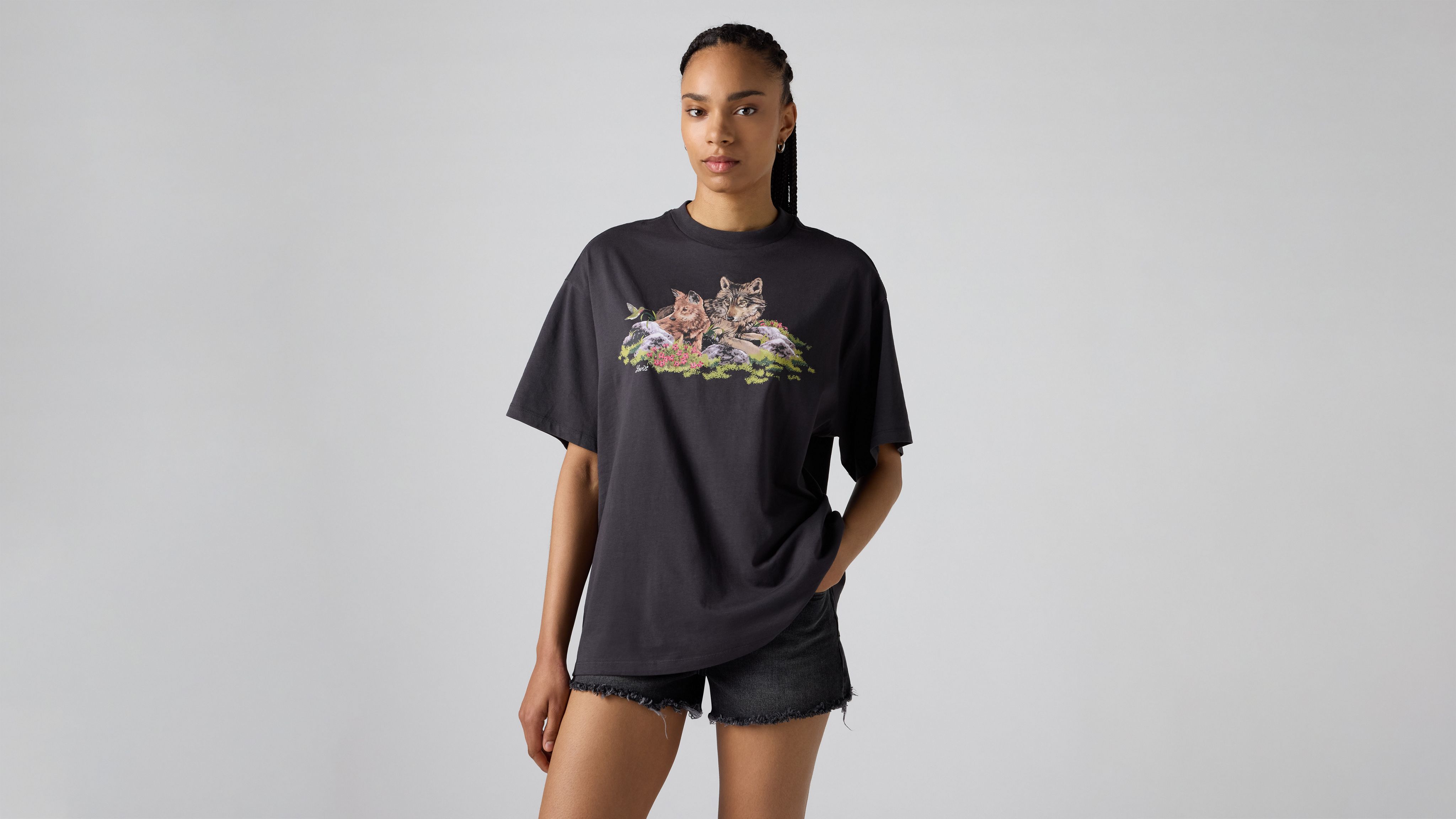 Levi's Graphic Short Stack T-shirt In Black