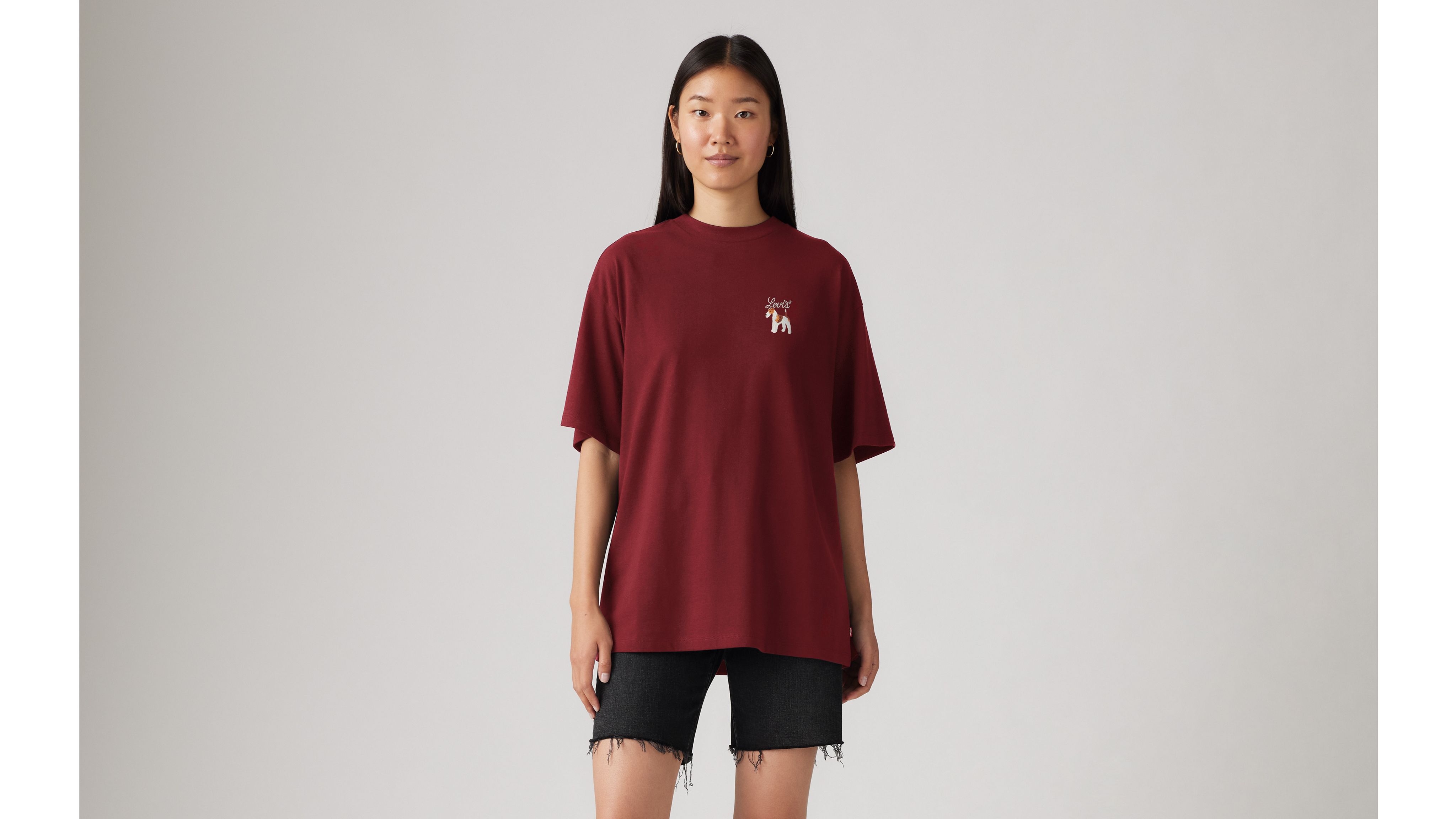 トップス the red thread S symbol bicolor tops THEREDTHREAD / ザレッドスレッド】S symbol bicolor tops