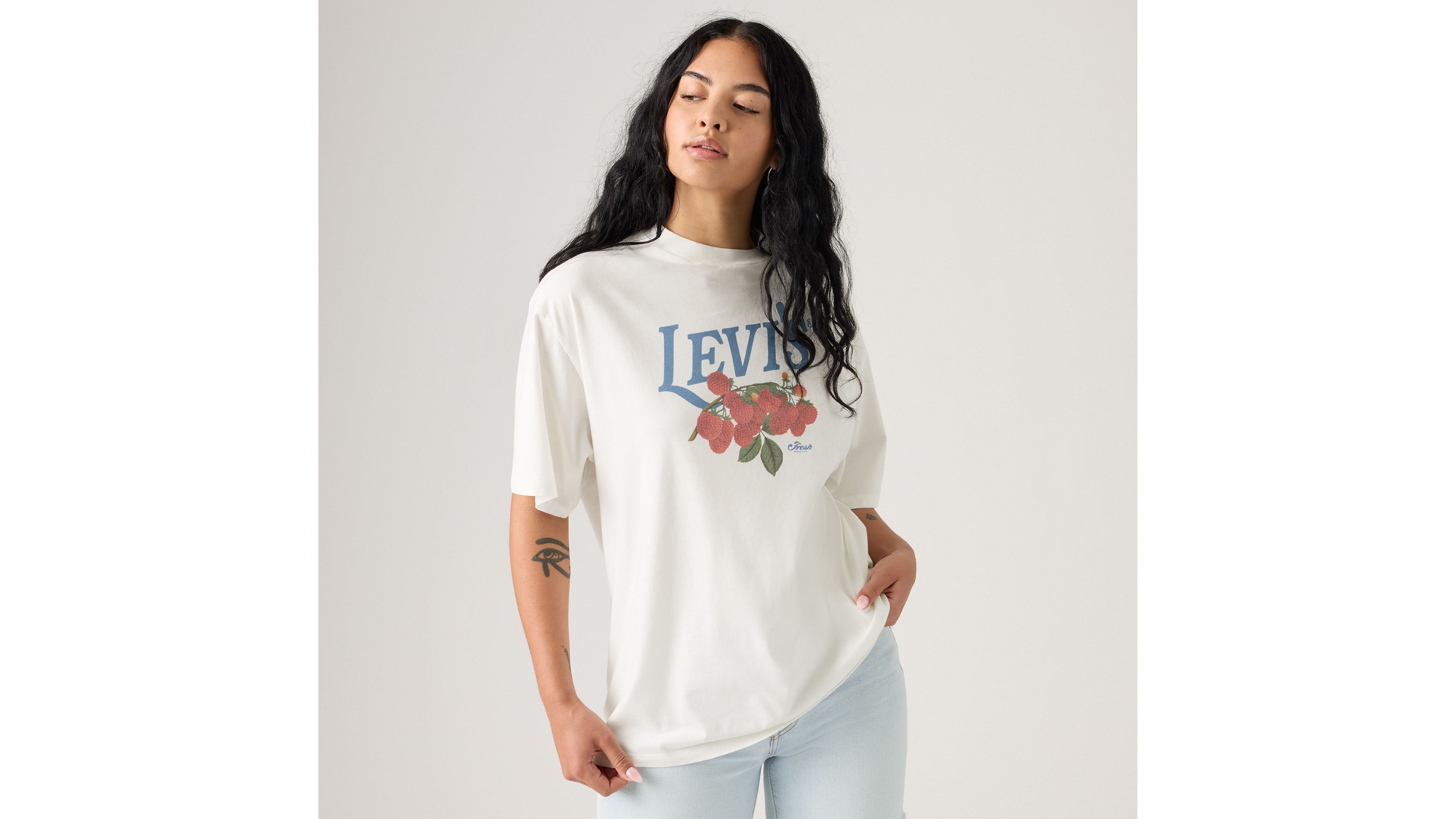 FACT Tシャツ Msize Graphic Short Stack T-shirt - White | Levi's® US