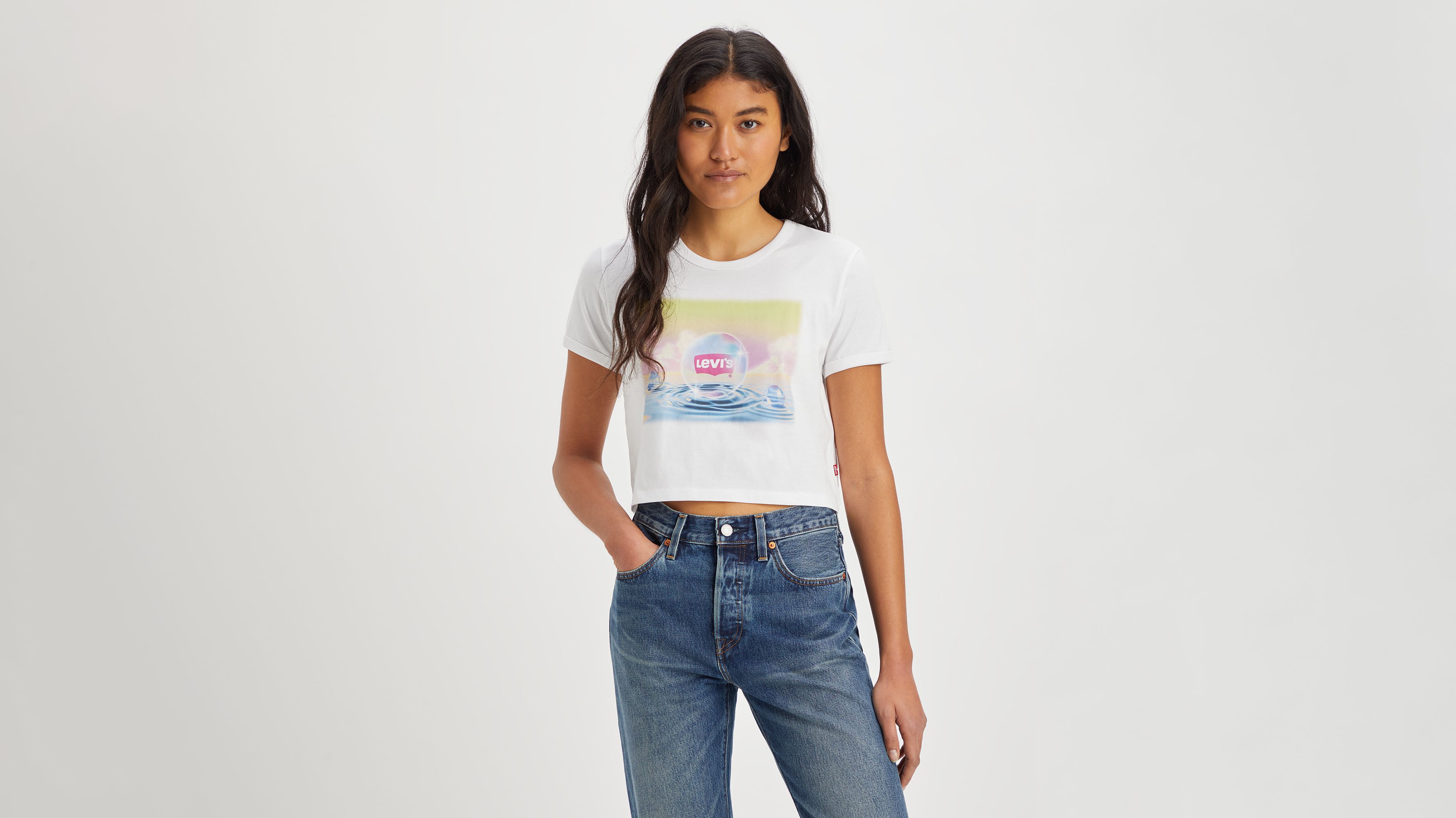 Zen White Graphic Baby Tee