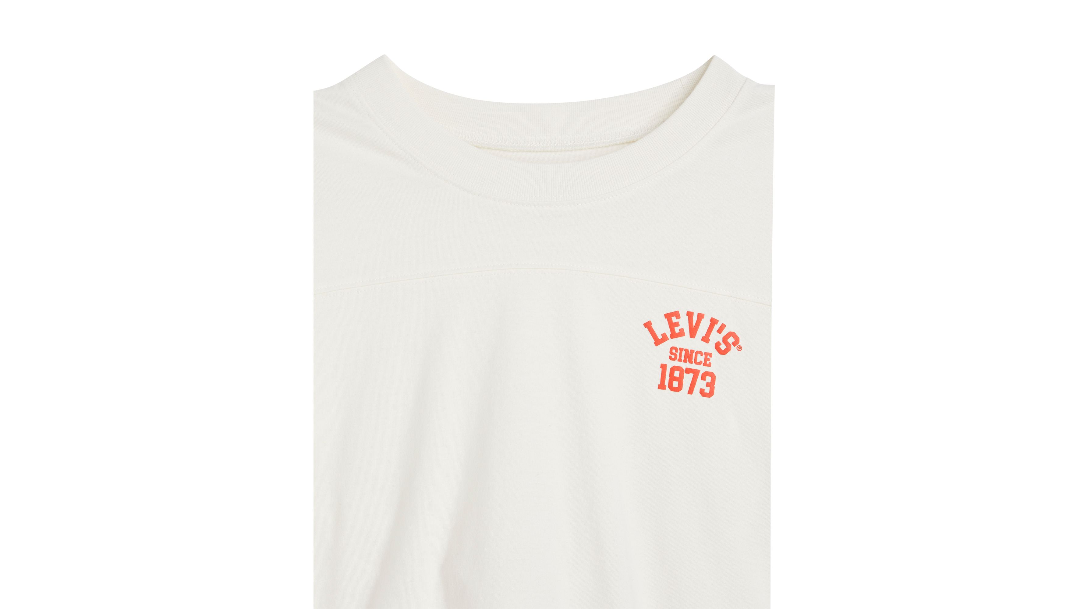 Graphic Cropped Football T-shirt - White | Levi's® US
