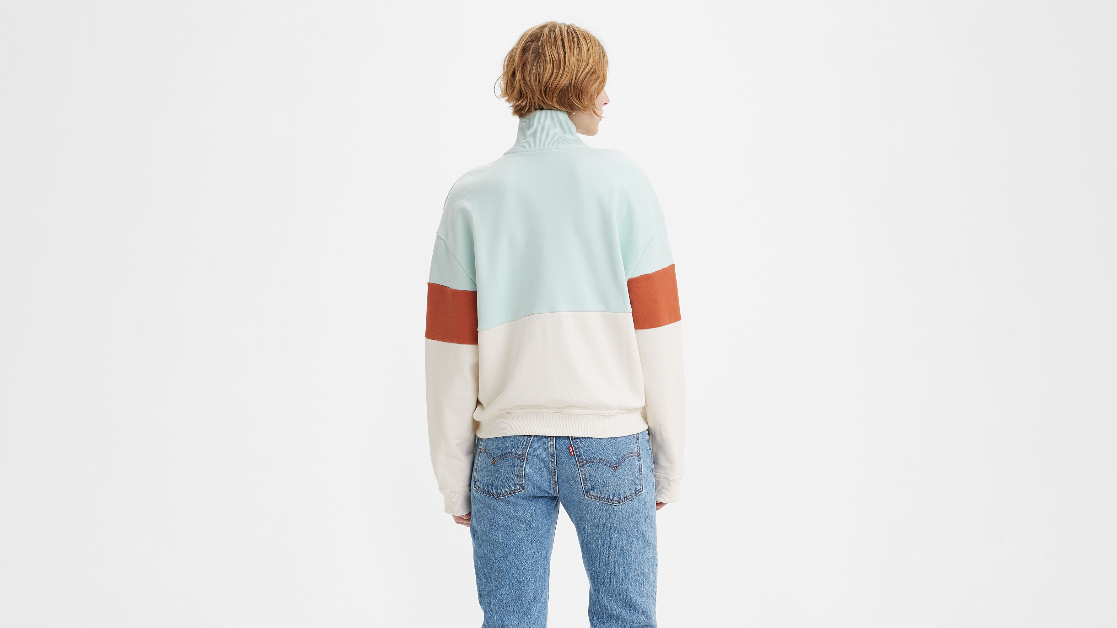 Jersey de cuello redondo con cremallera de 1/4 Graphic Rue 2