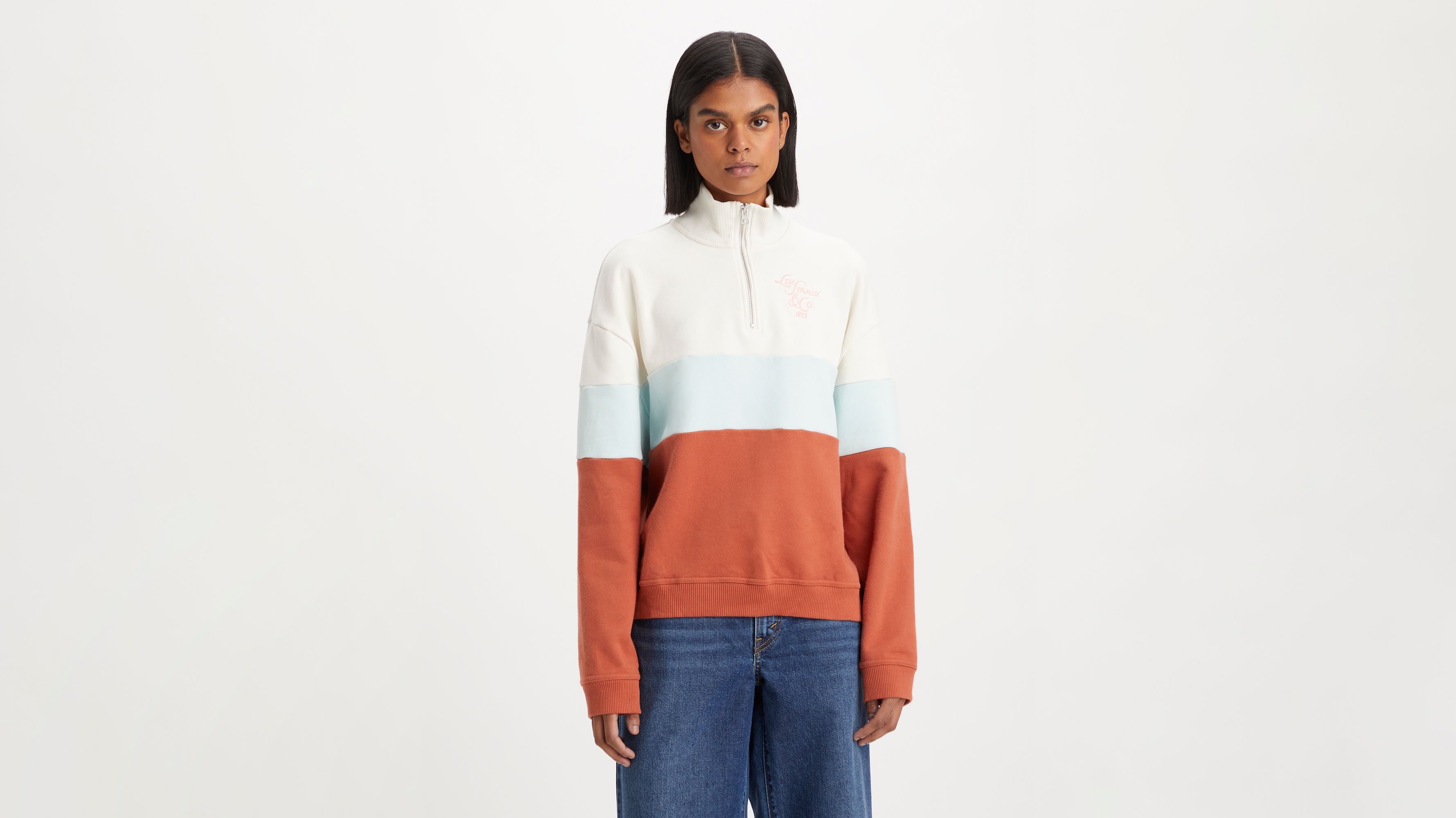 Graphic Rue 1/4 Zip Crewneck Sweatshirt 4