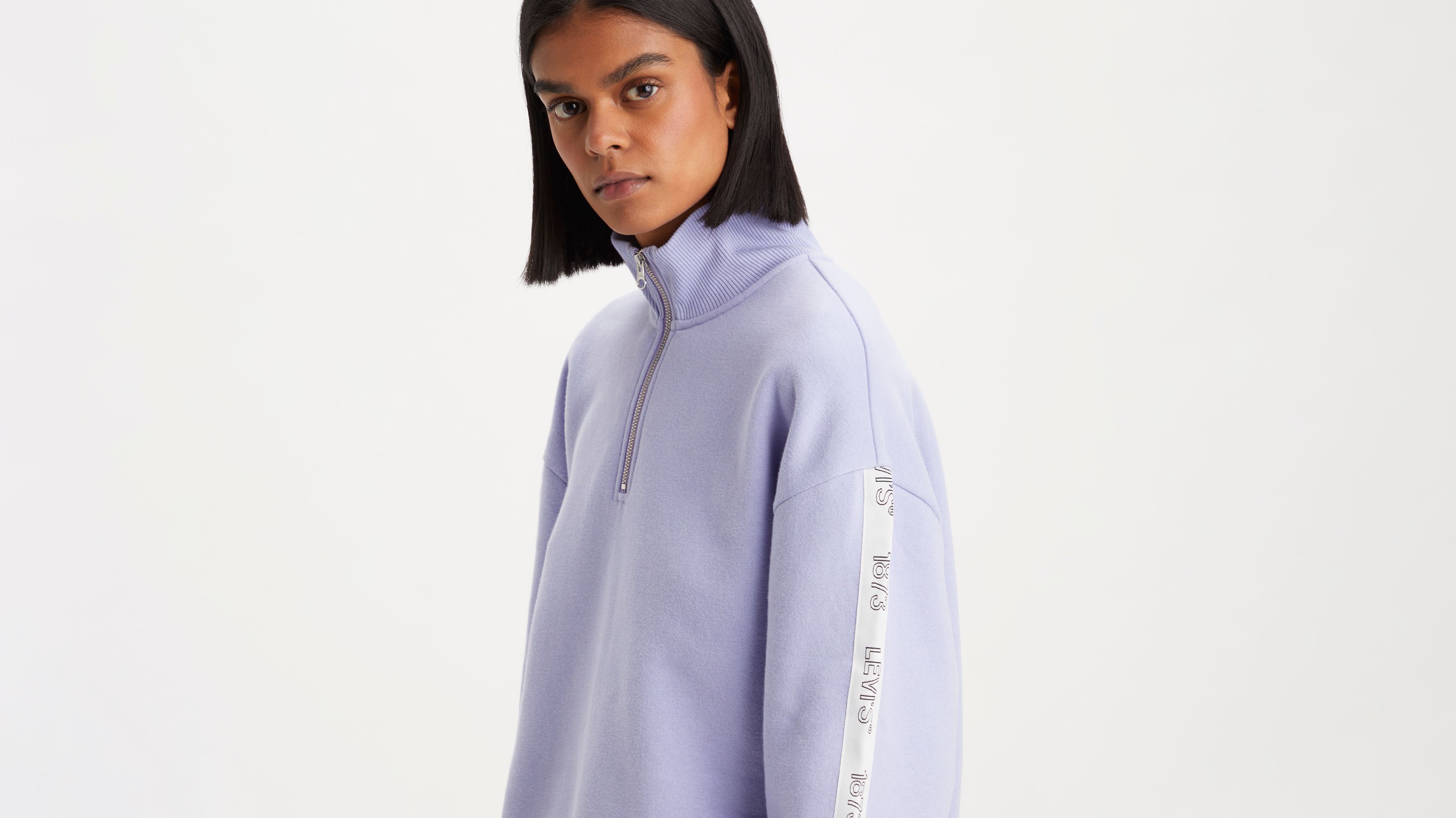 Sudadera de cuello redondo con cremallera de 1/4 Graphic Rue 3