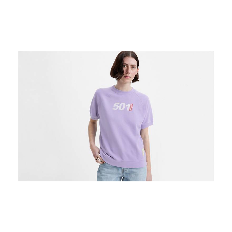 Graphic Short Sleeve Sweatshirt - Purple | Levi's® US