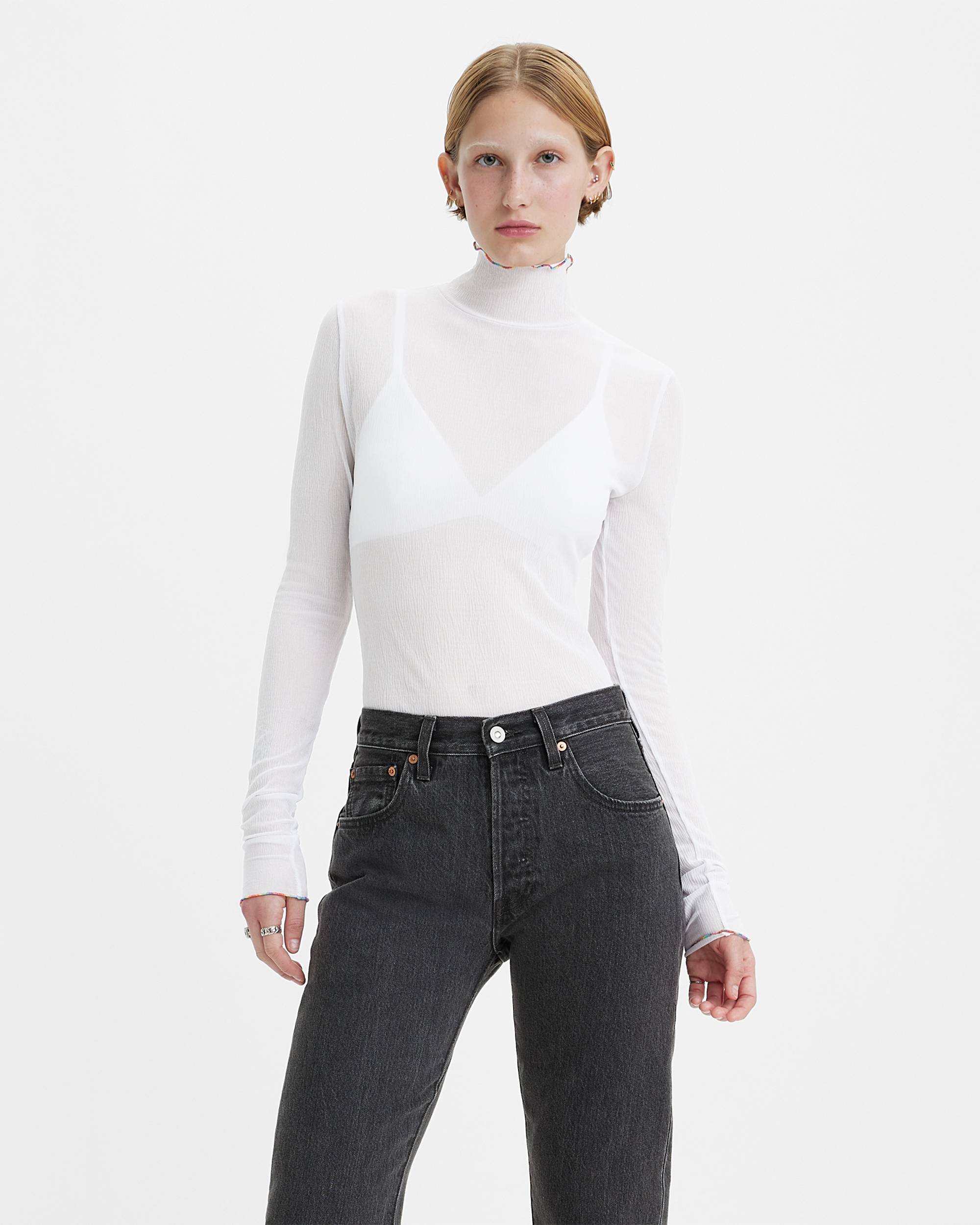 Lettuce Edge Second Skin Long Sleeve Tee - White | Levi's® XK Lettuce Edge Second Skin Long Sleeve Tee - White | Levi's® XK