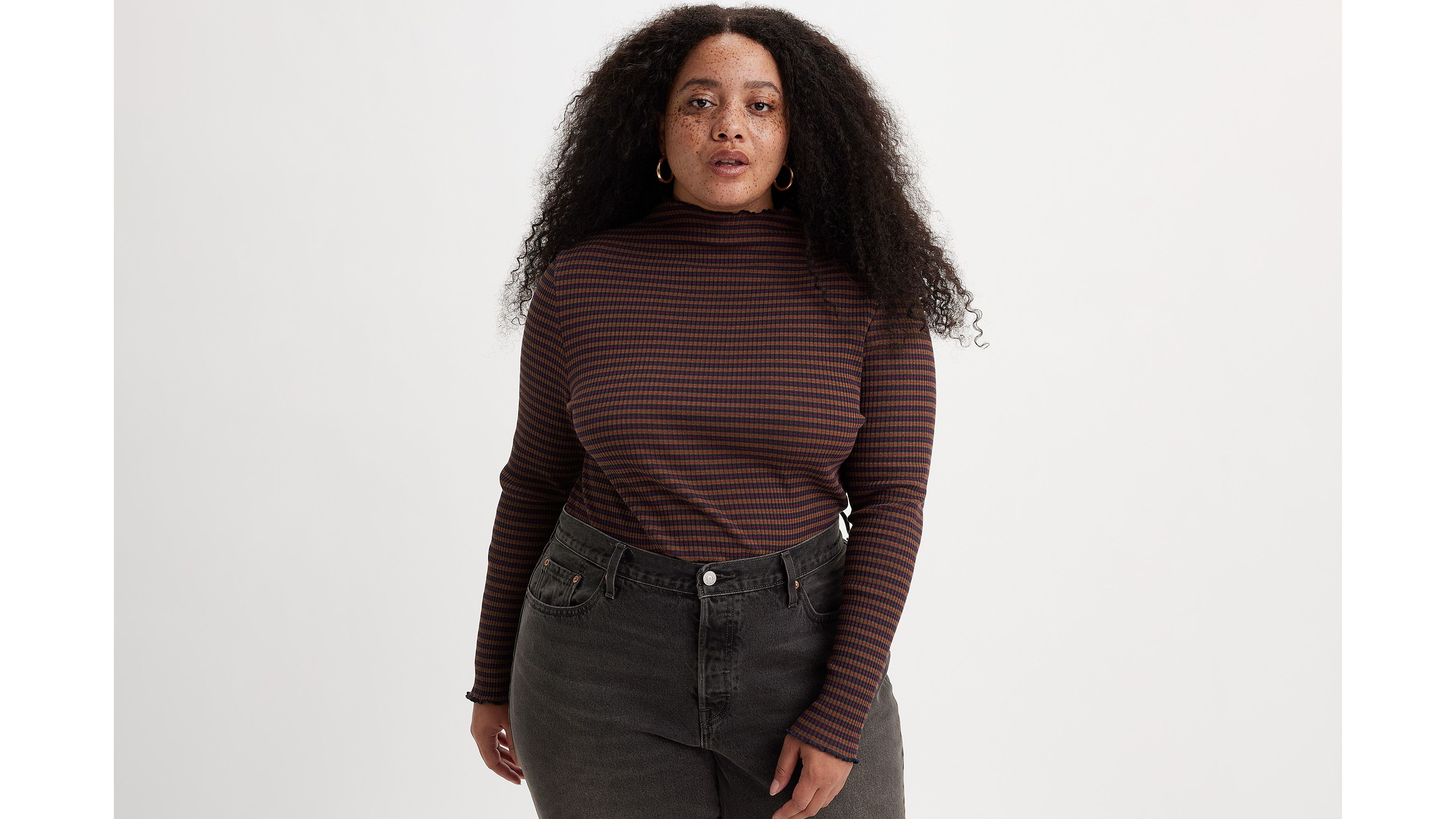 Flora Mockneck Top (Plus Size) 1