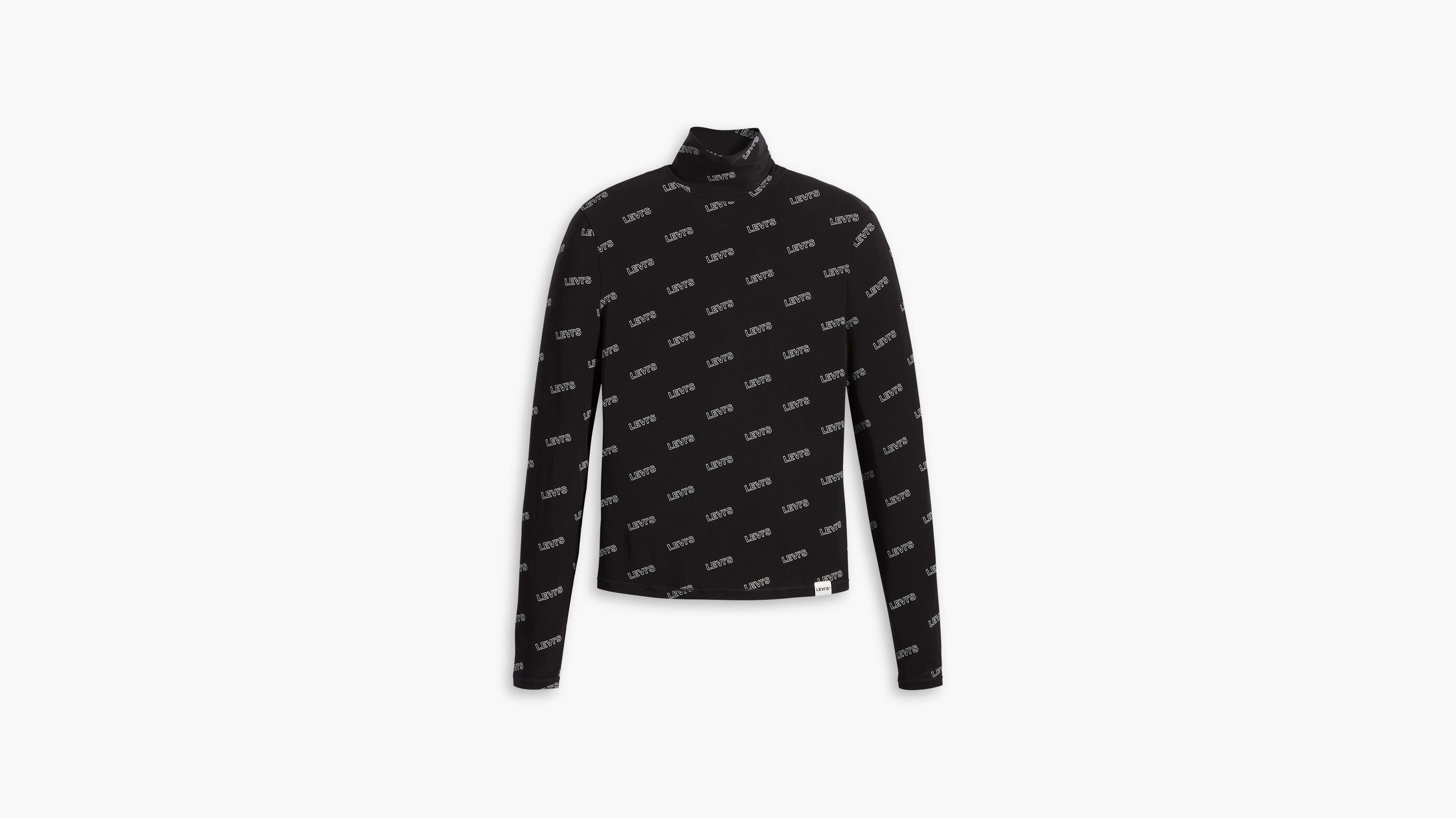 Graphic Second Skin Turtleneck - Black