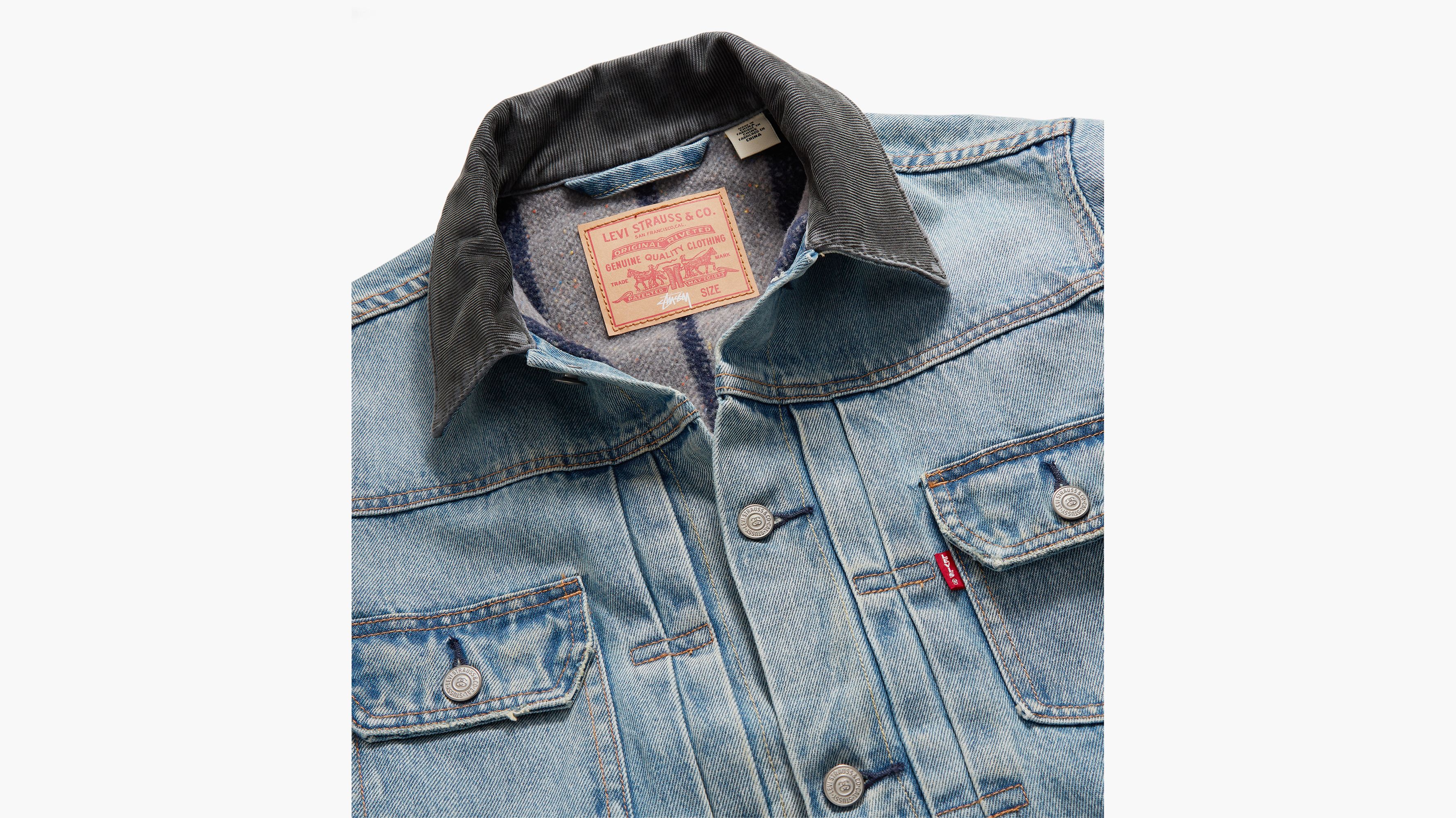 Stüssy & Levi's® Embossed Trucker Jacket - Medium Wash | Levi's® US