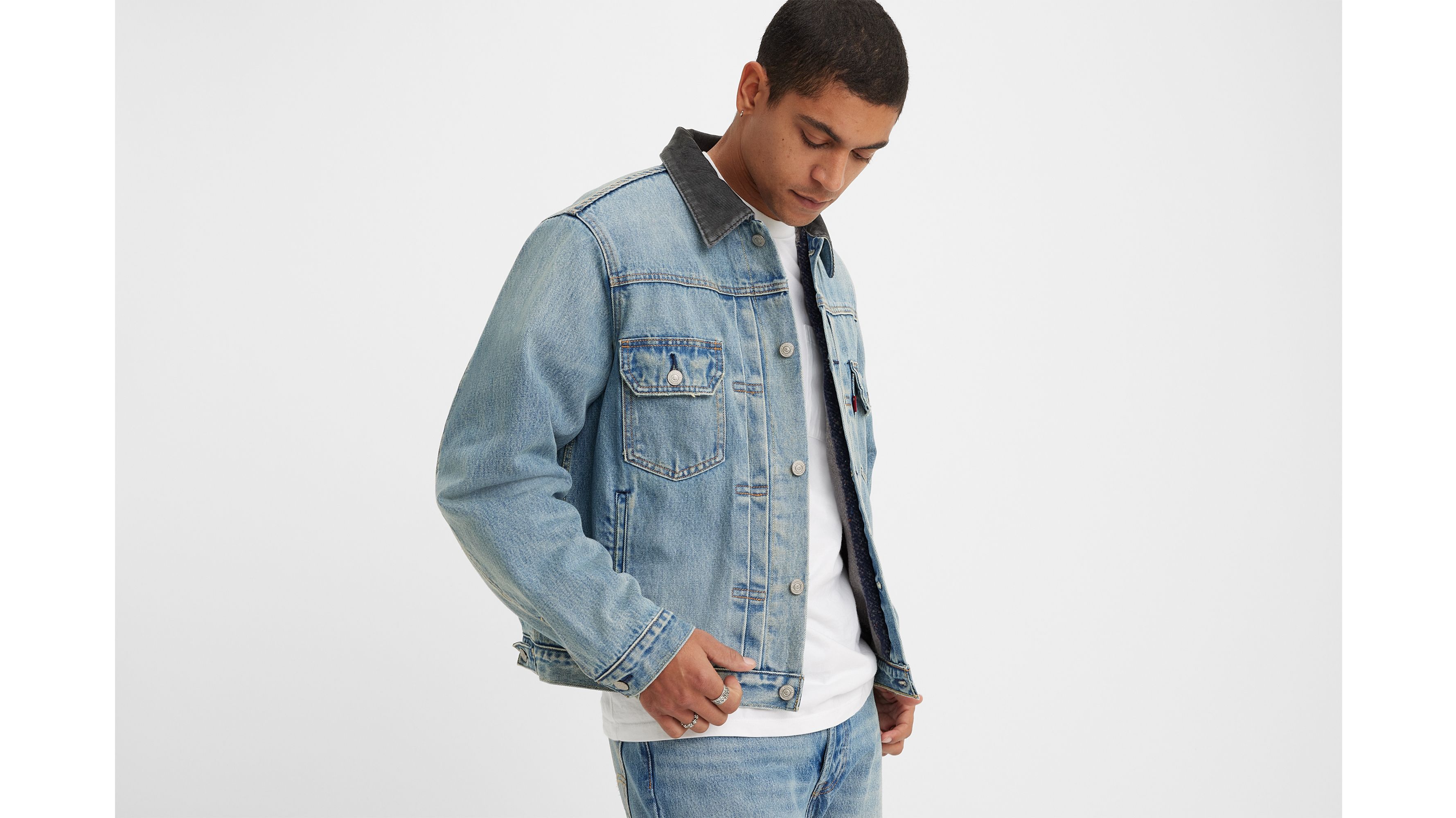 Stüssy & Levi's® Embossed Trucker Jacket - Medium Wash | Levi's