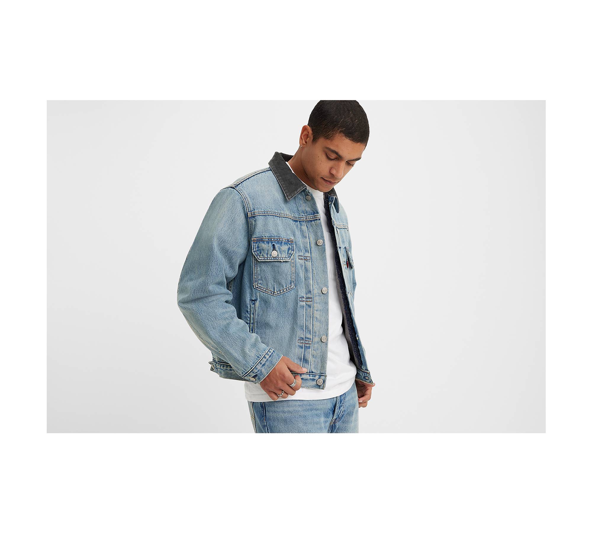 STUSSY LEVI'S EMBOSSED TRUCKER JACKET XL | camillevieraservices.com