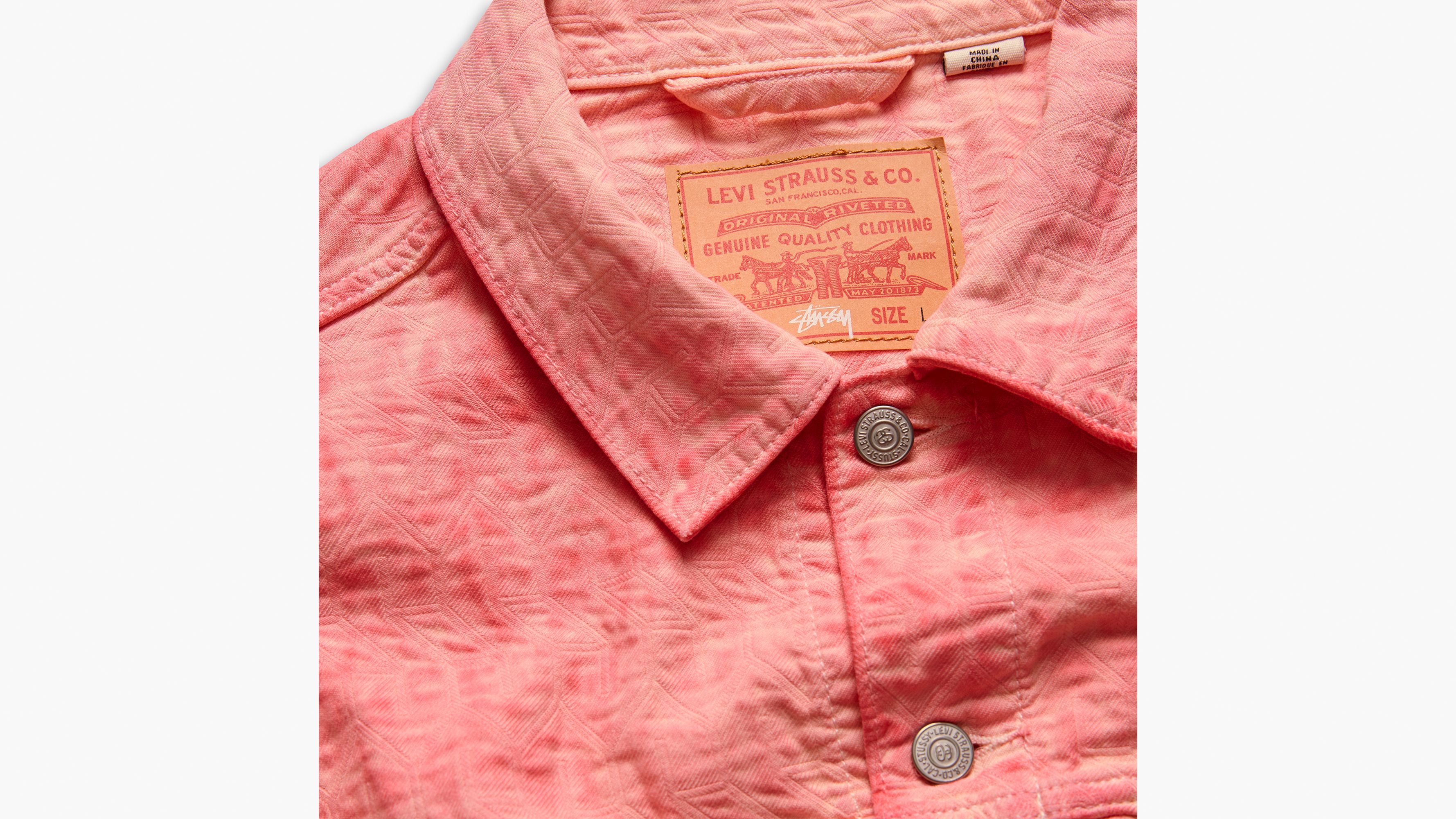 Stüssy & Levi's® Jacquard Trucker Jacket - Pink | Levi's® US