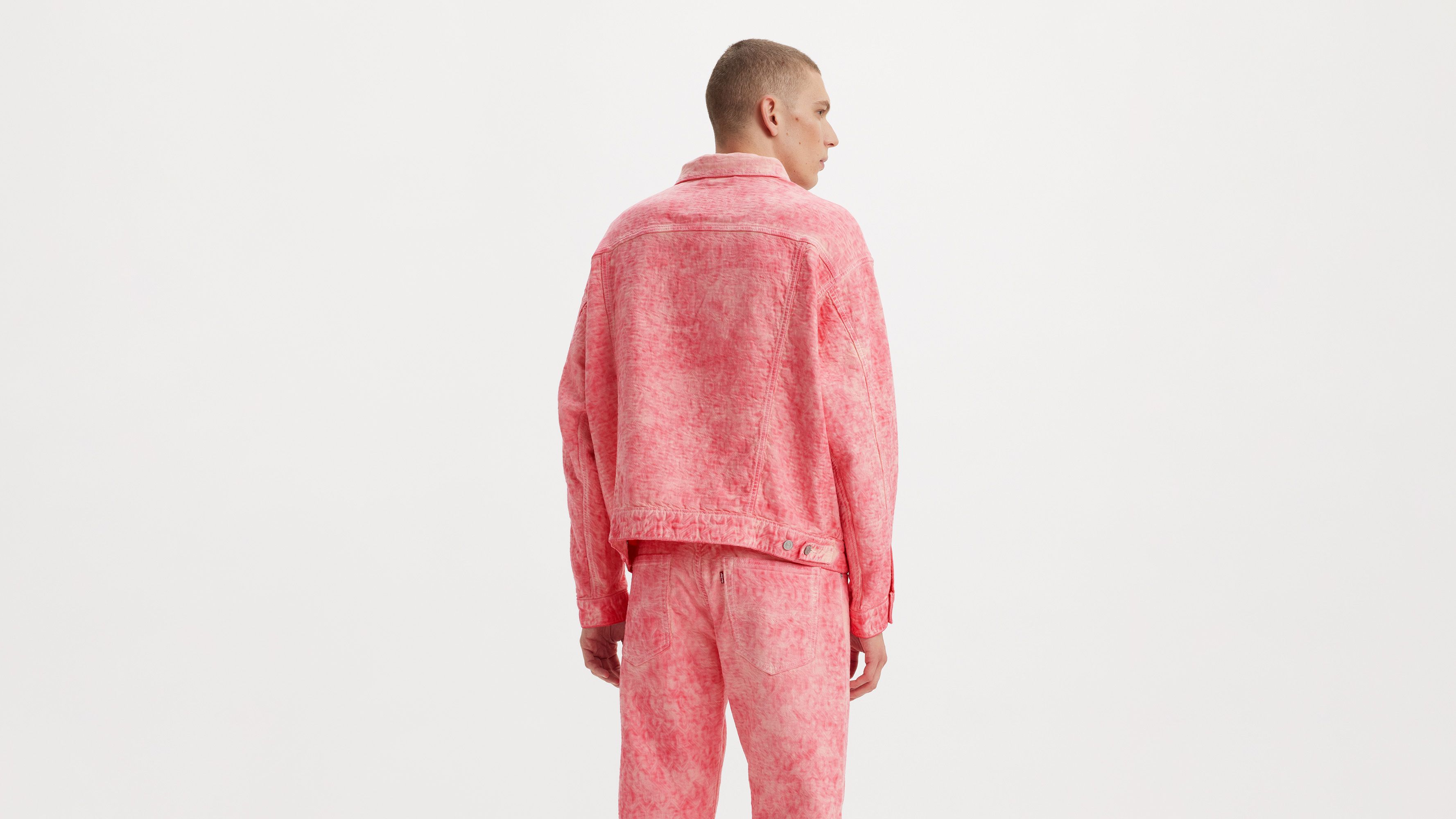 Stussy & Levi's® Jacquard Trucker Jacket - Pink | Levi's® GB