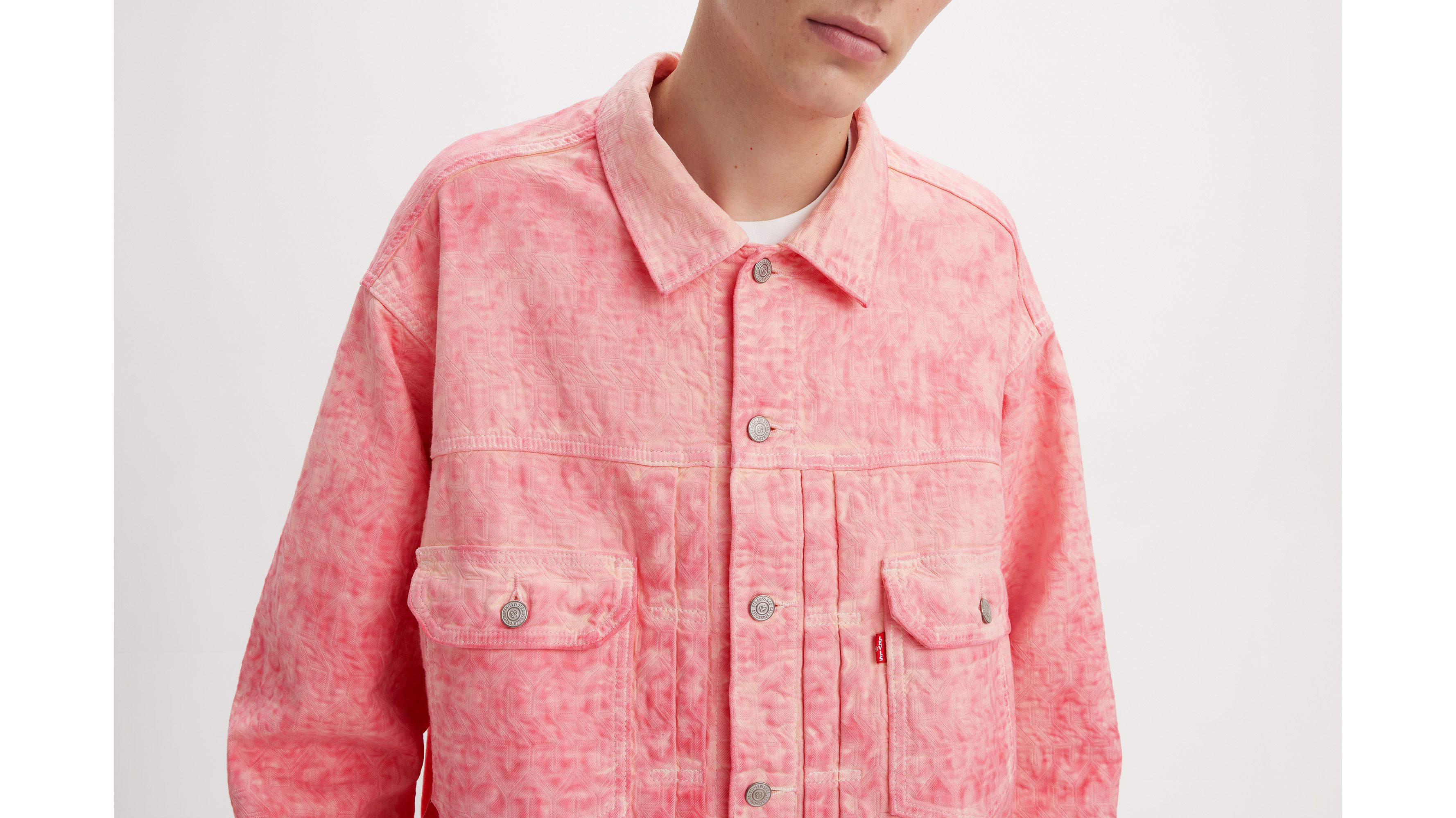 Stussy & Levi's® Jacquard Trucker Jacket - Pink | Levi's® GB