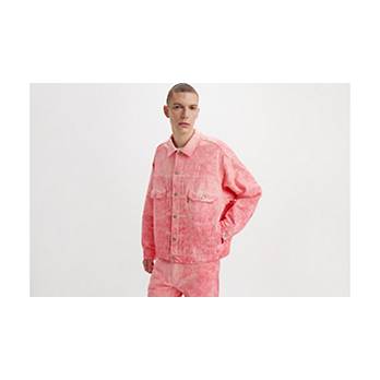 Stüssy & Levi's® Jacquard Trucker Jacket - Pink | Levi's® CA