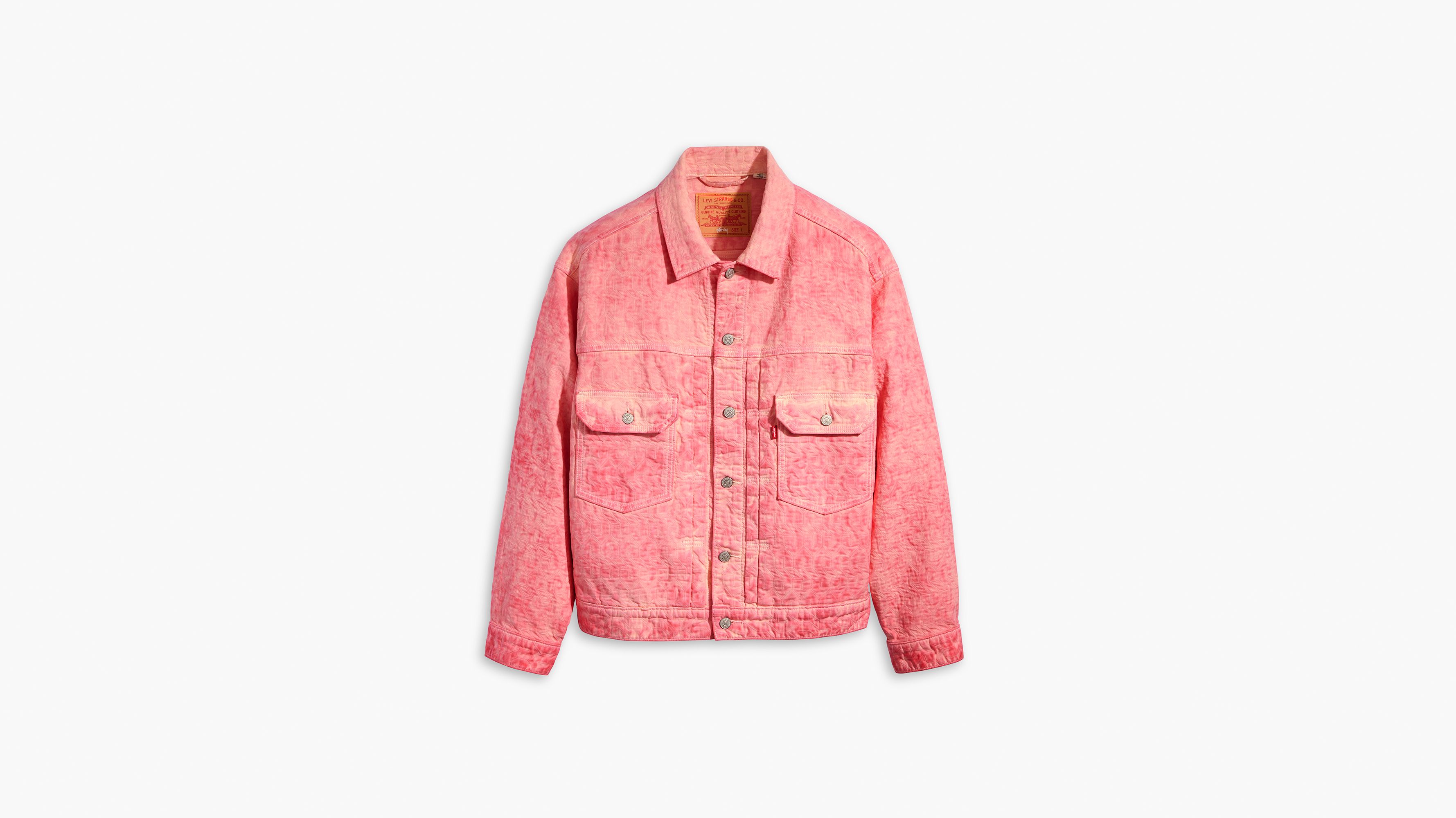 Stussy & Levi's® Jacquard Trucker Jacket - Pink | Levi's® GB