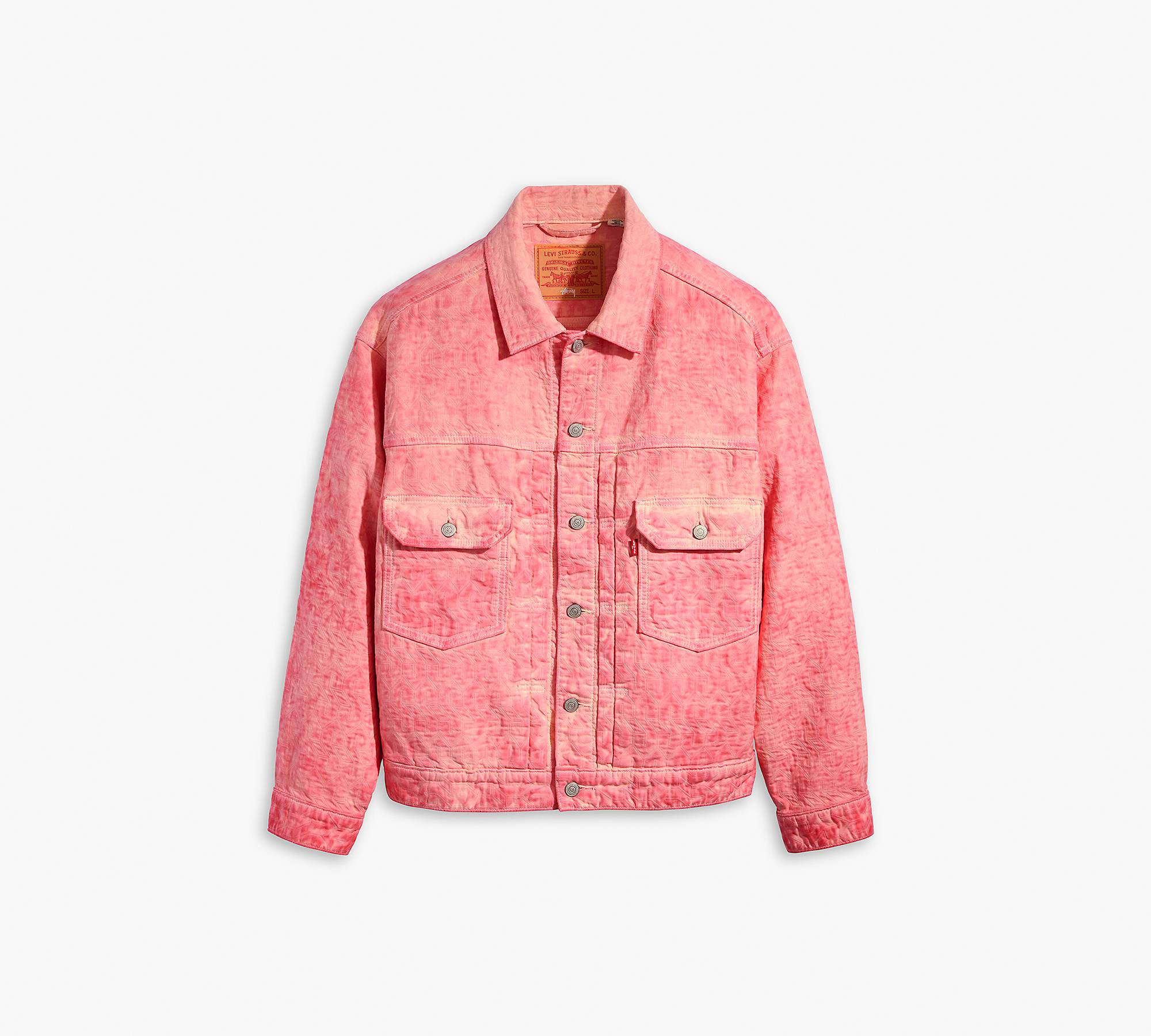 Stüssy & Levi's® Jacquard Trucker Jacket - Pink | Levi's® US