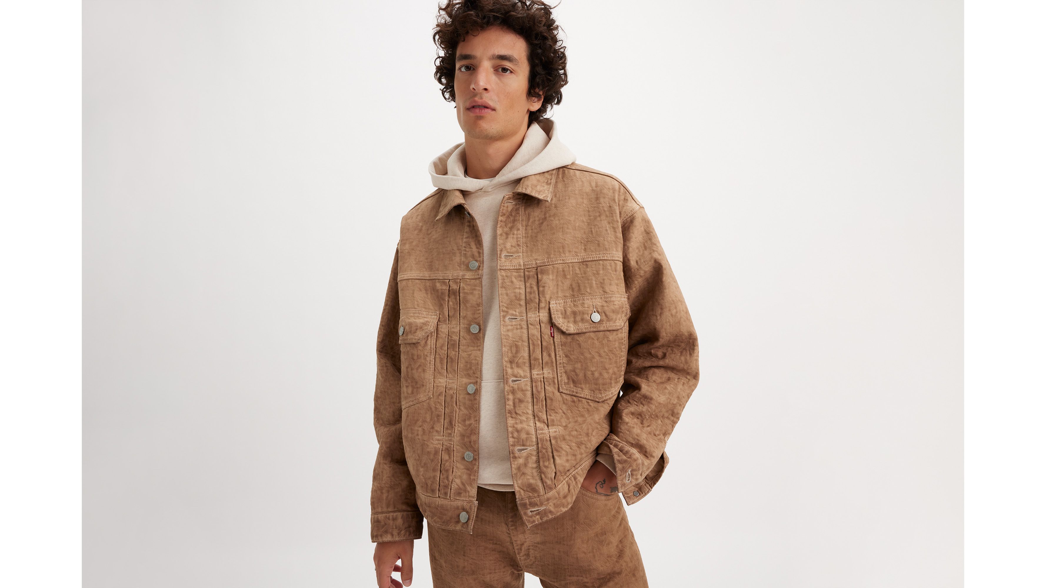 Stüssy & Levi's® Jacquard Trucker Jacket - Brown | Levi's® US