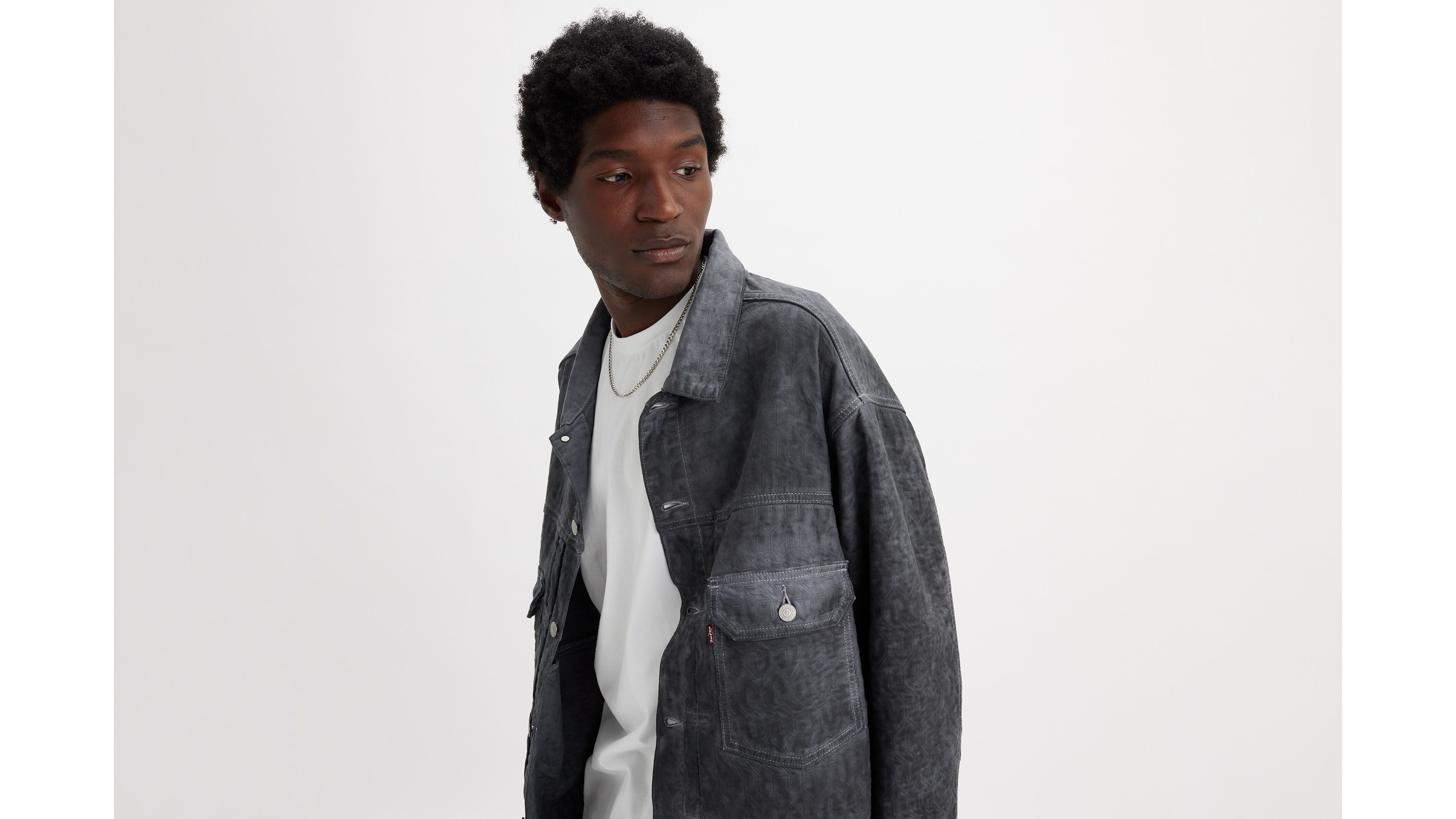 Stüssy & Levi's® Jacquard Trucker Jacket - Black | Levi's® US