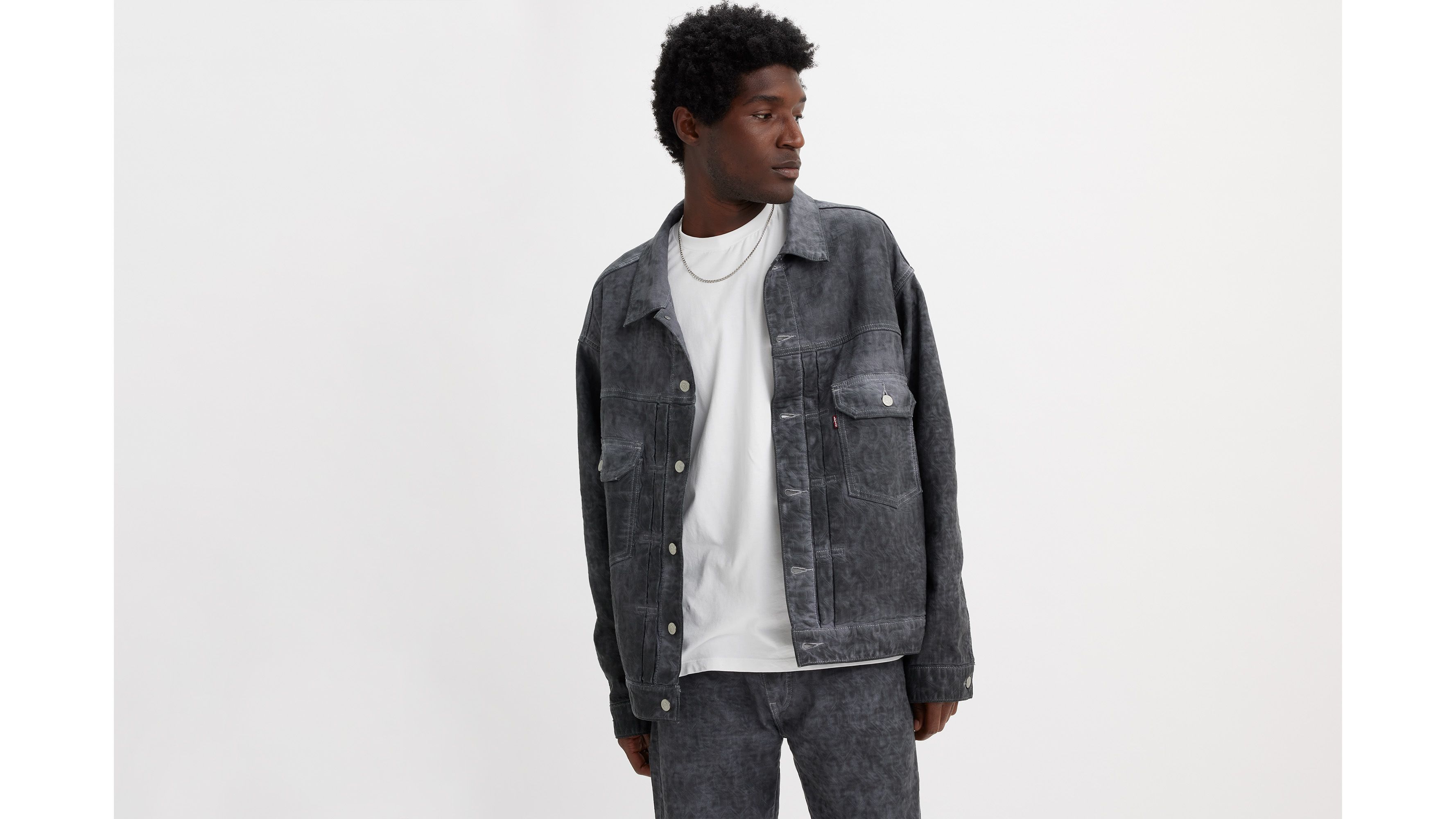 Stüssy & Levi's® Jacquard Trucker Jacket - Black | Levi's® CA