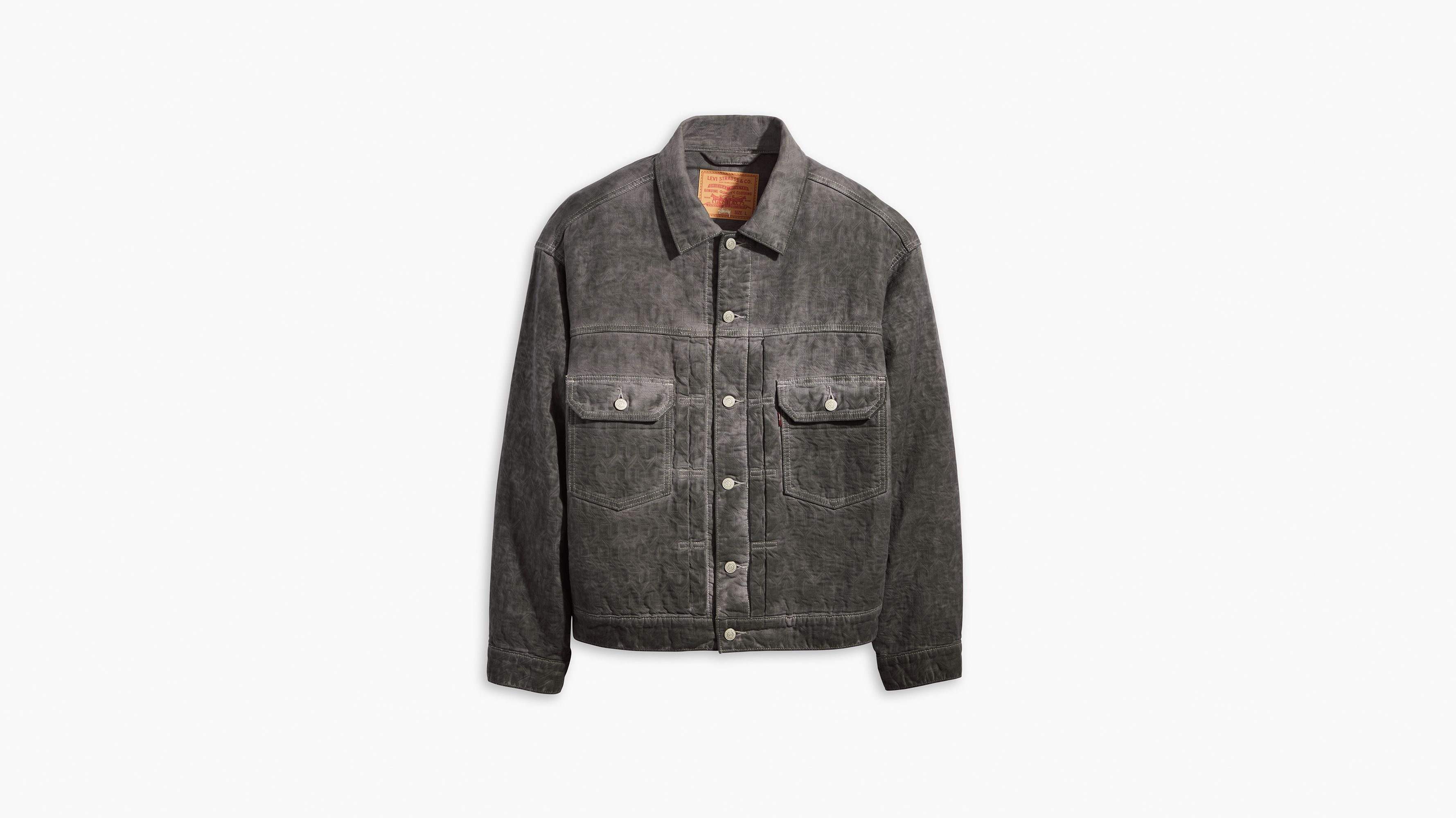 Stüssy u0026 Levi's® Jacquard Trucker Jacket - Black | Levi's® US