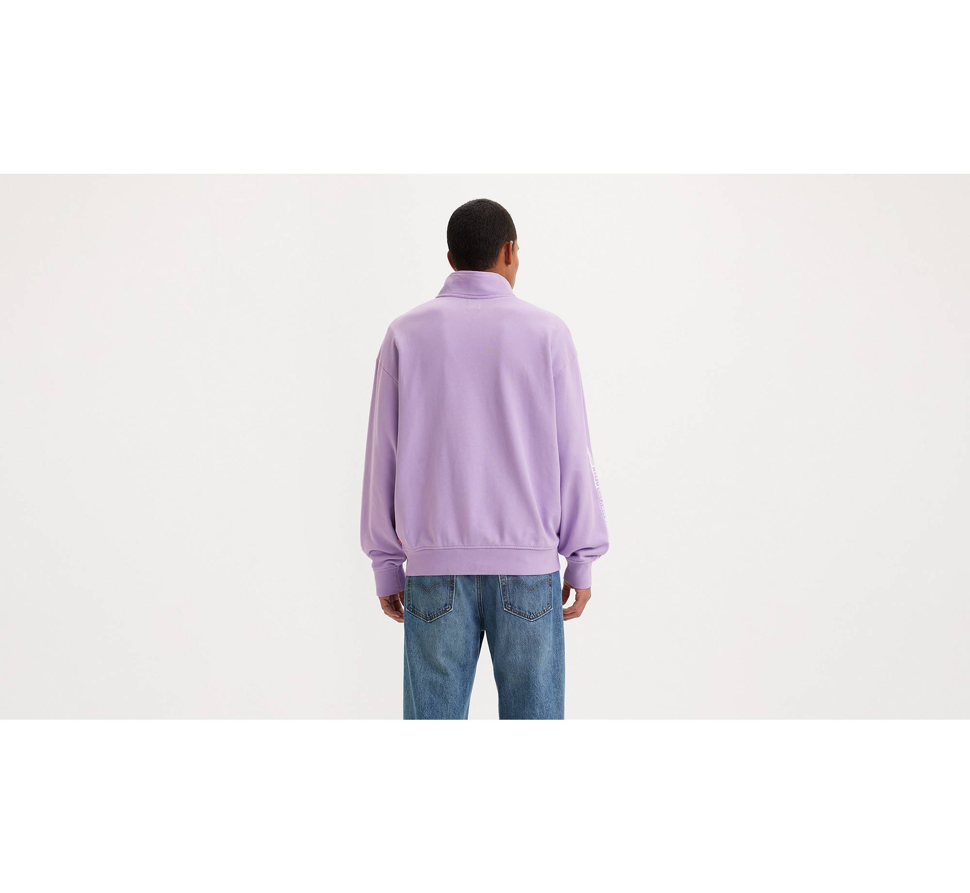 Relaxed Fit Graphic 1/4 Zip Sweatshirt - Purple | Levi's® US