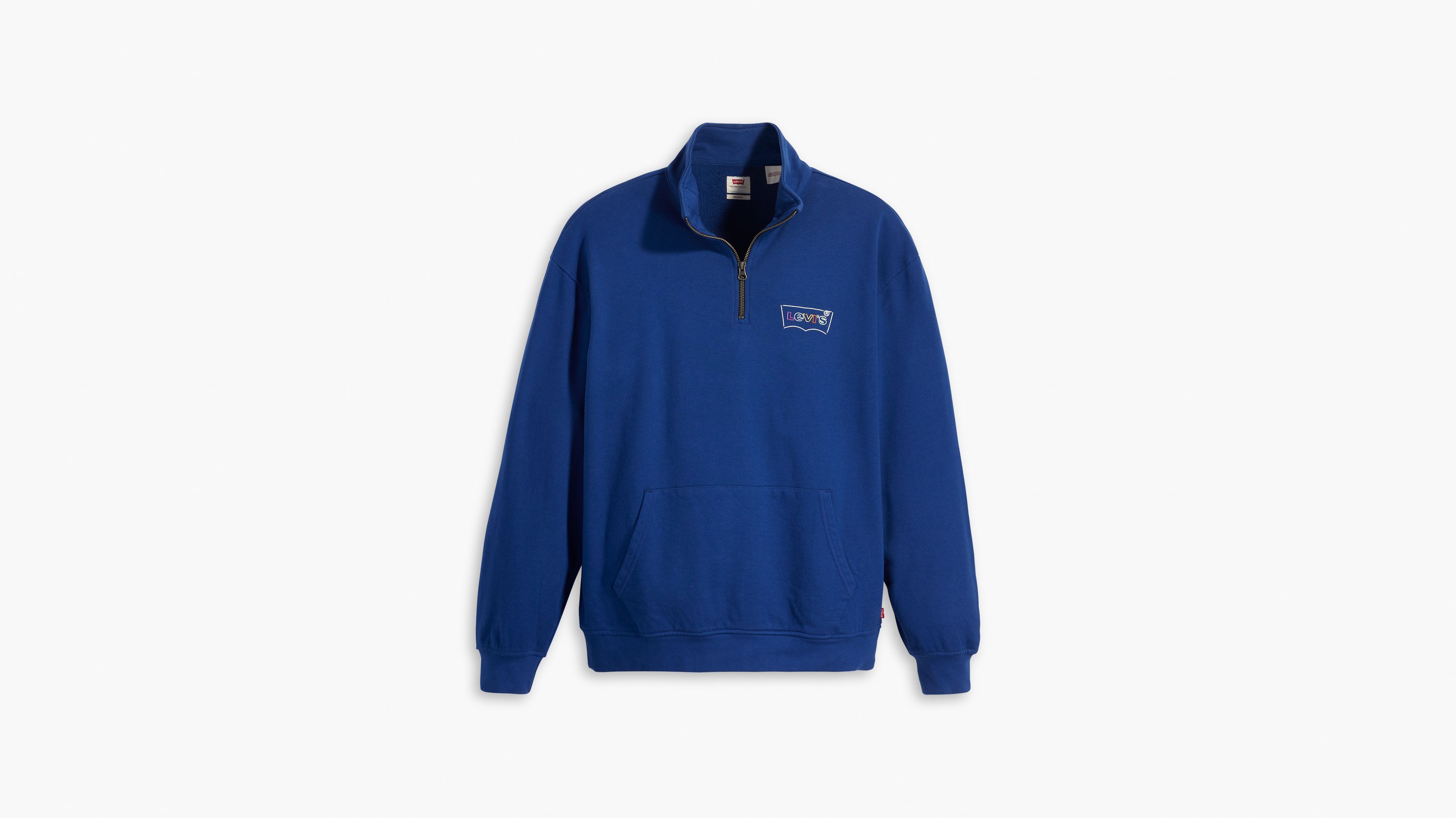 Relaxed Fit Graphic 1/4 Zip Sweatshirt - Blue | Levi's® US