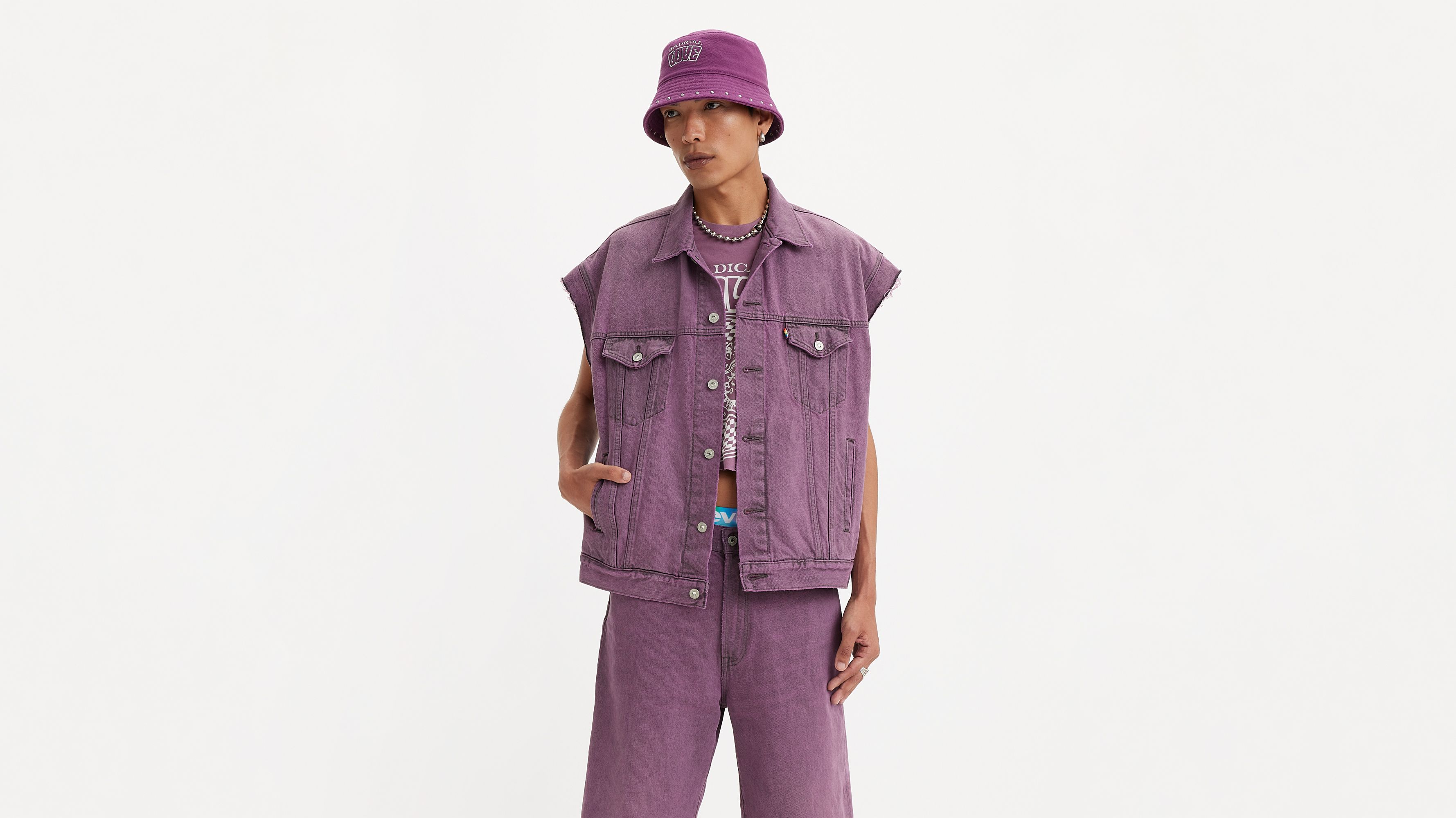 Levi's® Pride Liberation Trucker Vest - Purple