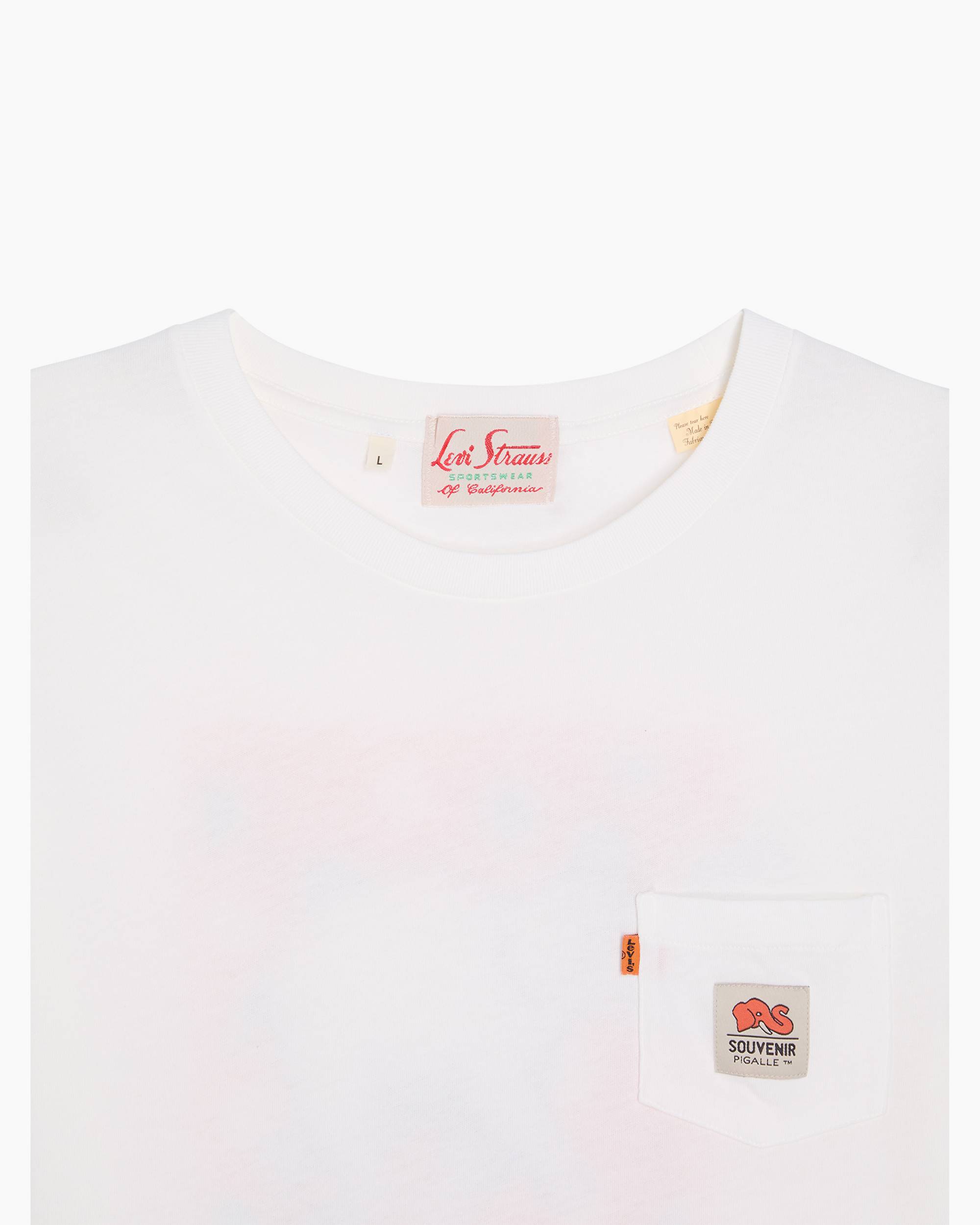 Levi's® By Souvenir Pigalle™ 1950s Sportswear Tee - White Levi's® By Souvenir Pigalle™ 1950s Sportswear Tee - White