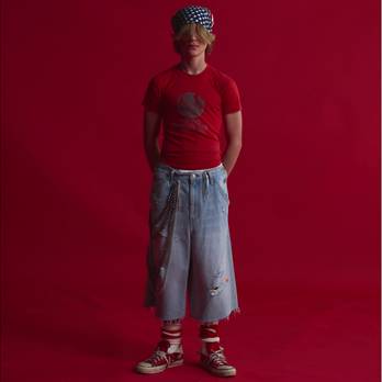 Levi's® X Erl Men's Overall Shorts - Light Wash | Levi's® US Levi's® X Erl Men's Overall Shorts - Light Wash | Levi's® US