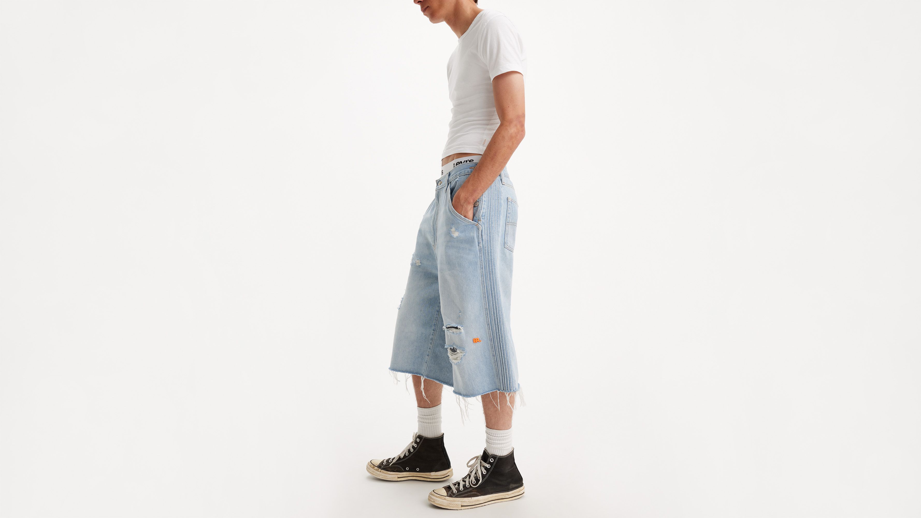 Levi's® X Erl Men's Overall Shorts - Light Wash | Levi's® US