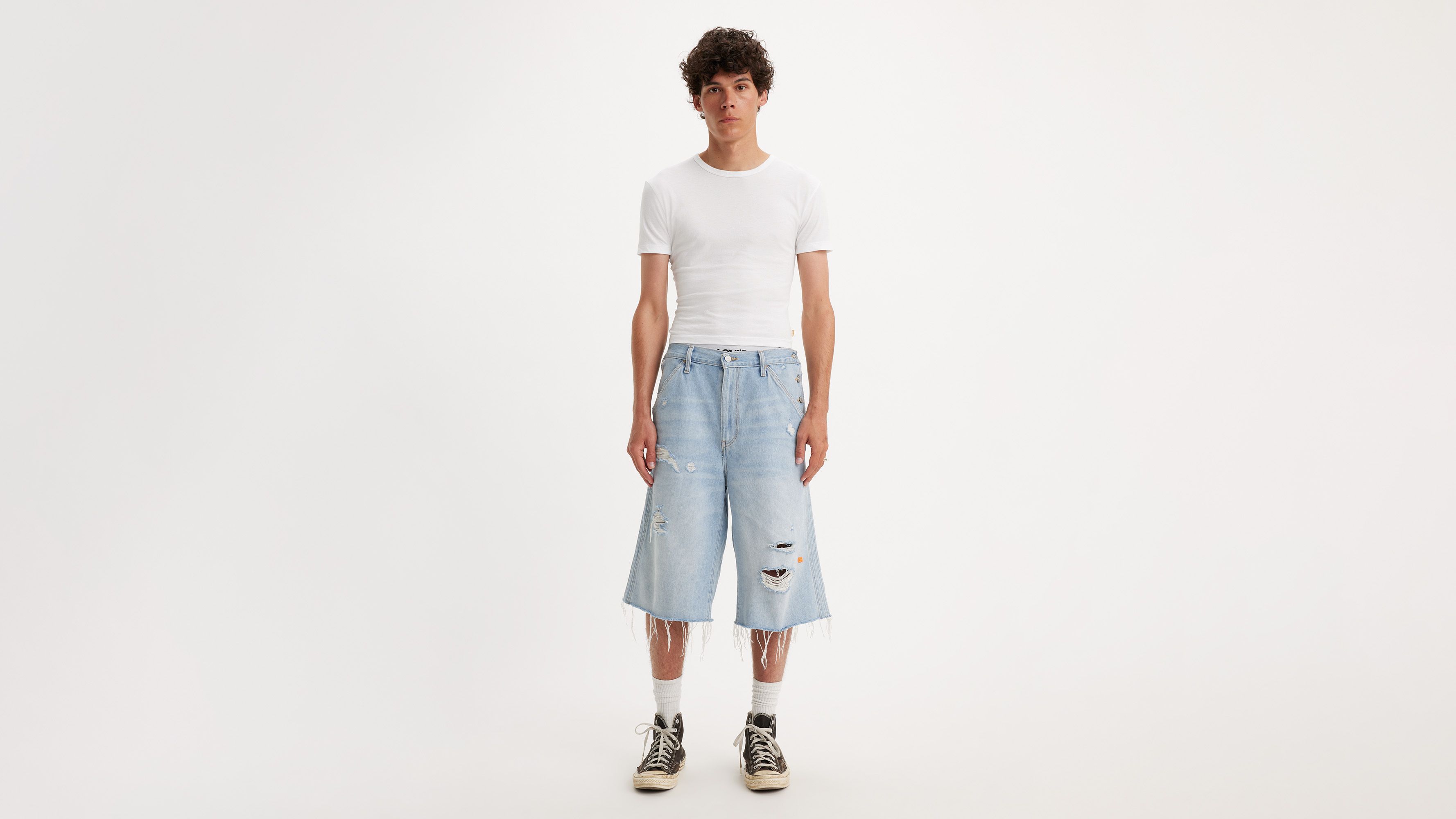LEVI'S × ERL short pants jorts Levi's® X Erl Overall Shorts - Blue | Levi's® CH