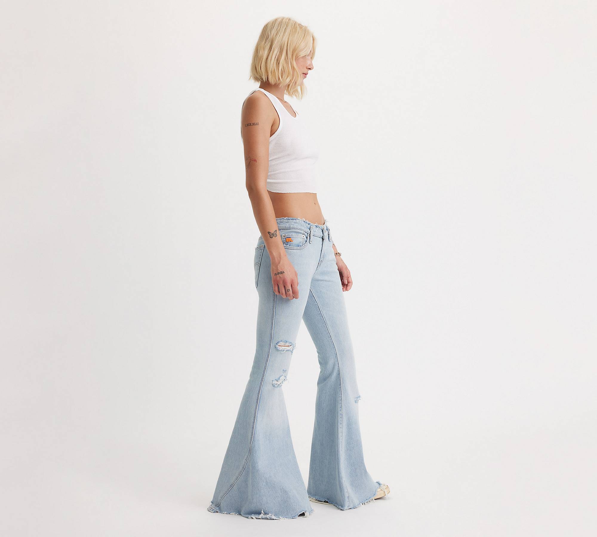 Levi's® X Erl Low Rise Flare Jeans - Blue