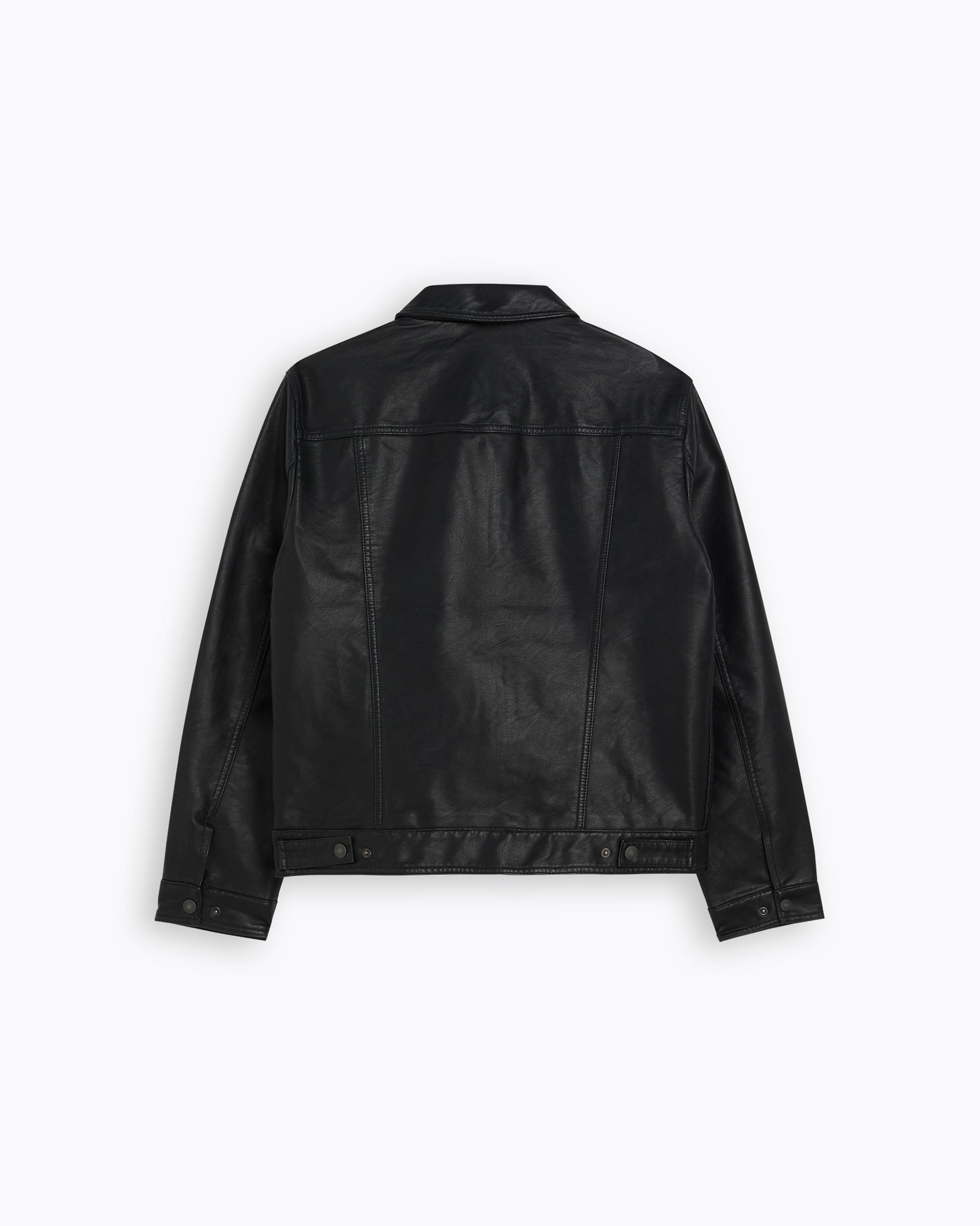 Faux Leather Trucker Jacket - Black | Levi's® NO Faux Leather Trucker Jacket - Black | Levi's® NO
