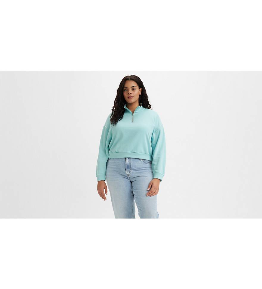 Cosmo 1/4 Zip Sweatshirt (plus) - Blue | Levi's® US