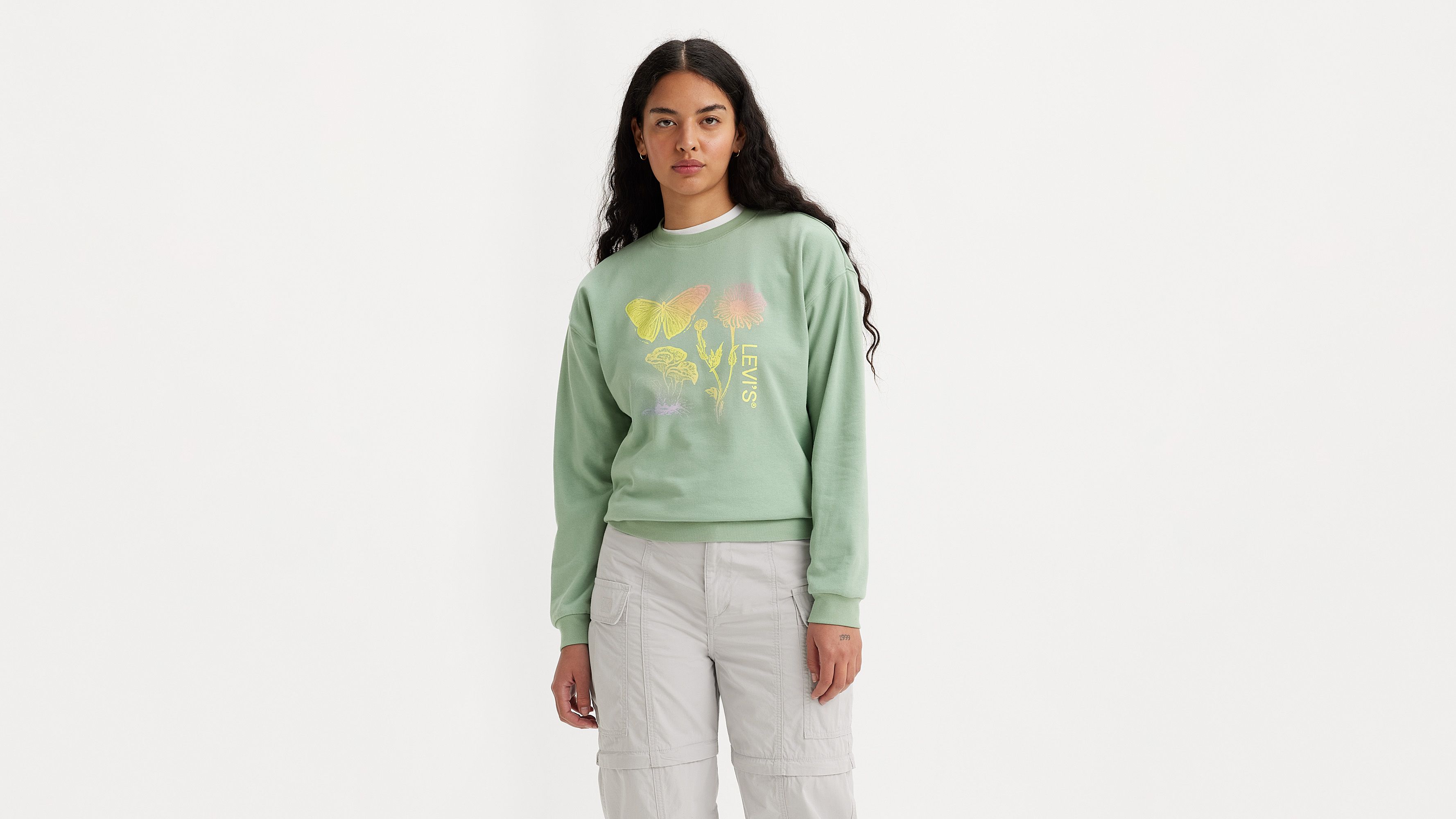 Levi's Graphic Salinas Crewneck Sweatshirt INTERNATIONAL SHIPPING