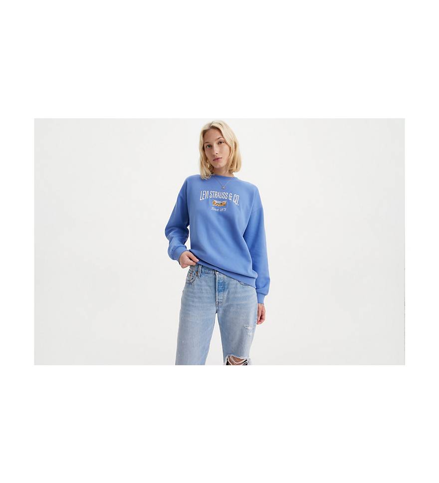 Graphic Salinas Crewneck Sweatshirt - Blue | Levi's® GB
