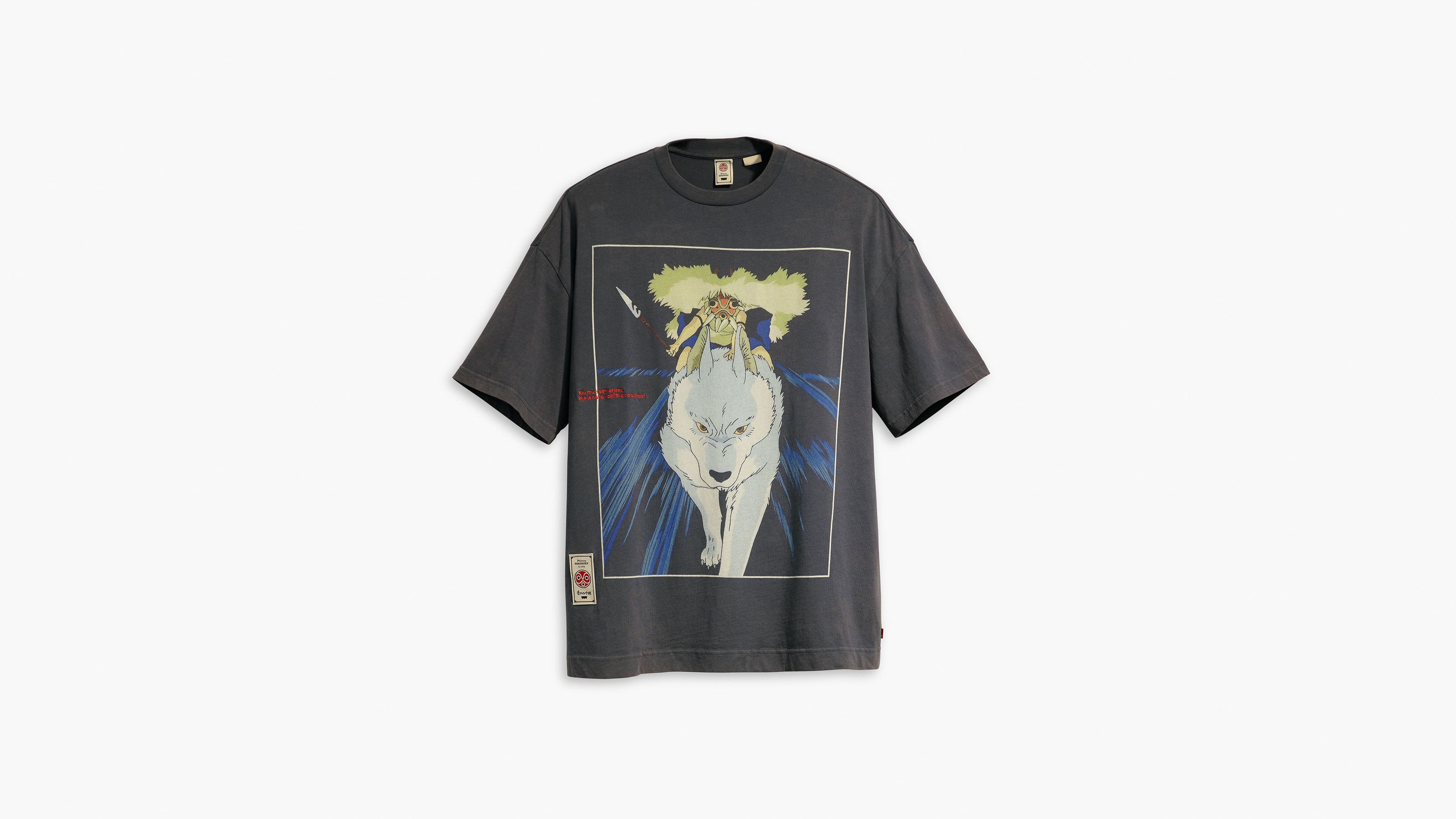 Levi's® X Princess Mononoke San & Wolf Tee - Black | Levi's® ES