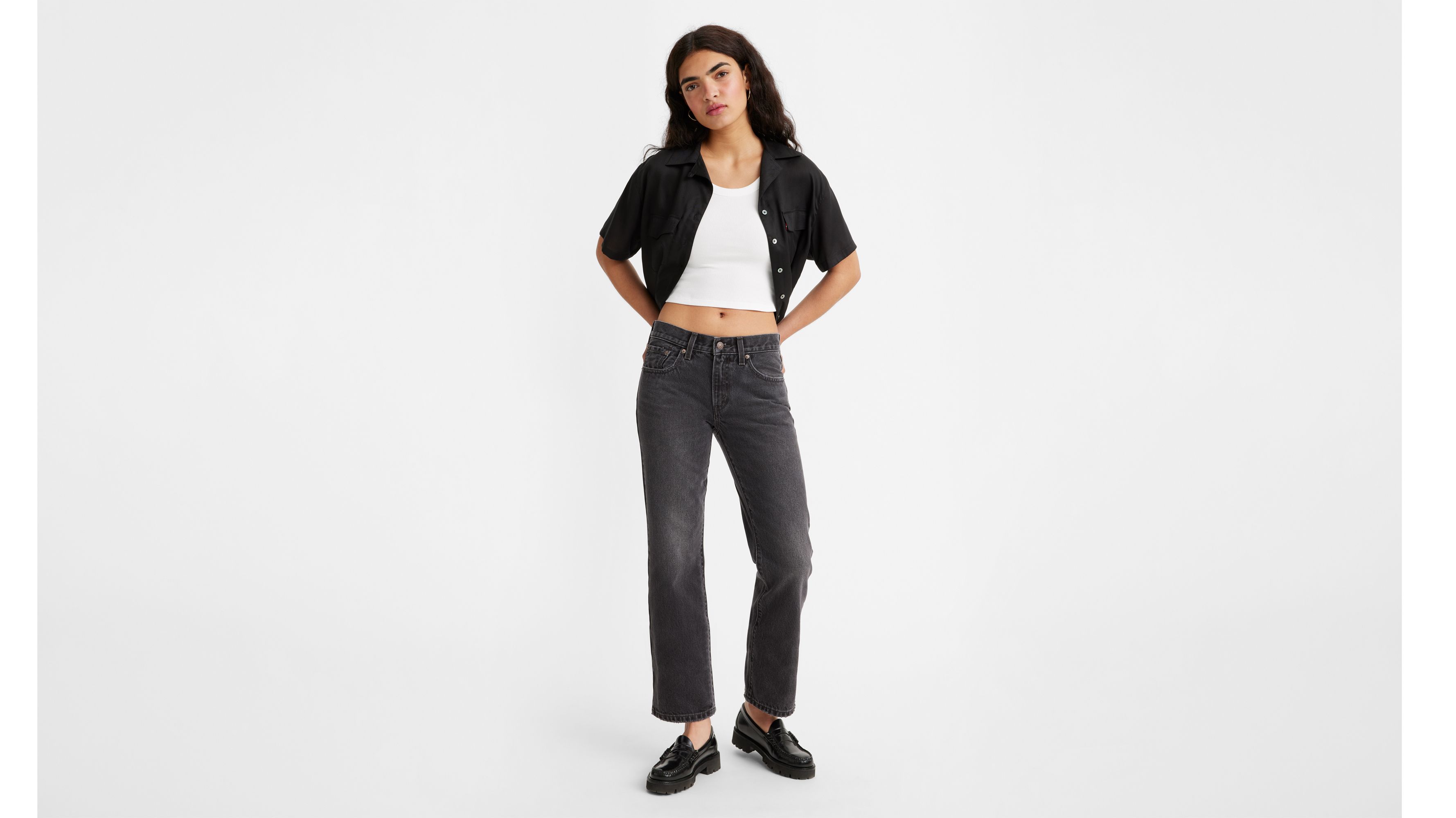 Middy Bootcut Women's Jeans - Black | Levi's® CA