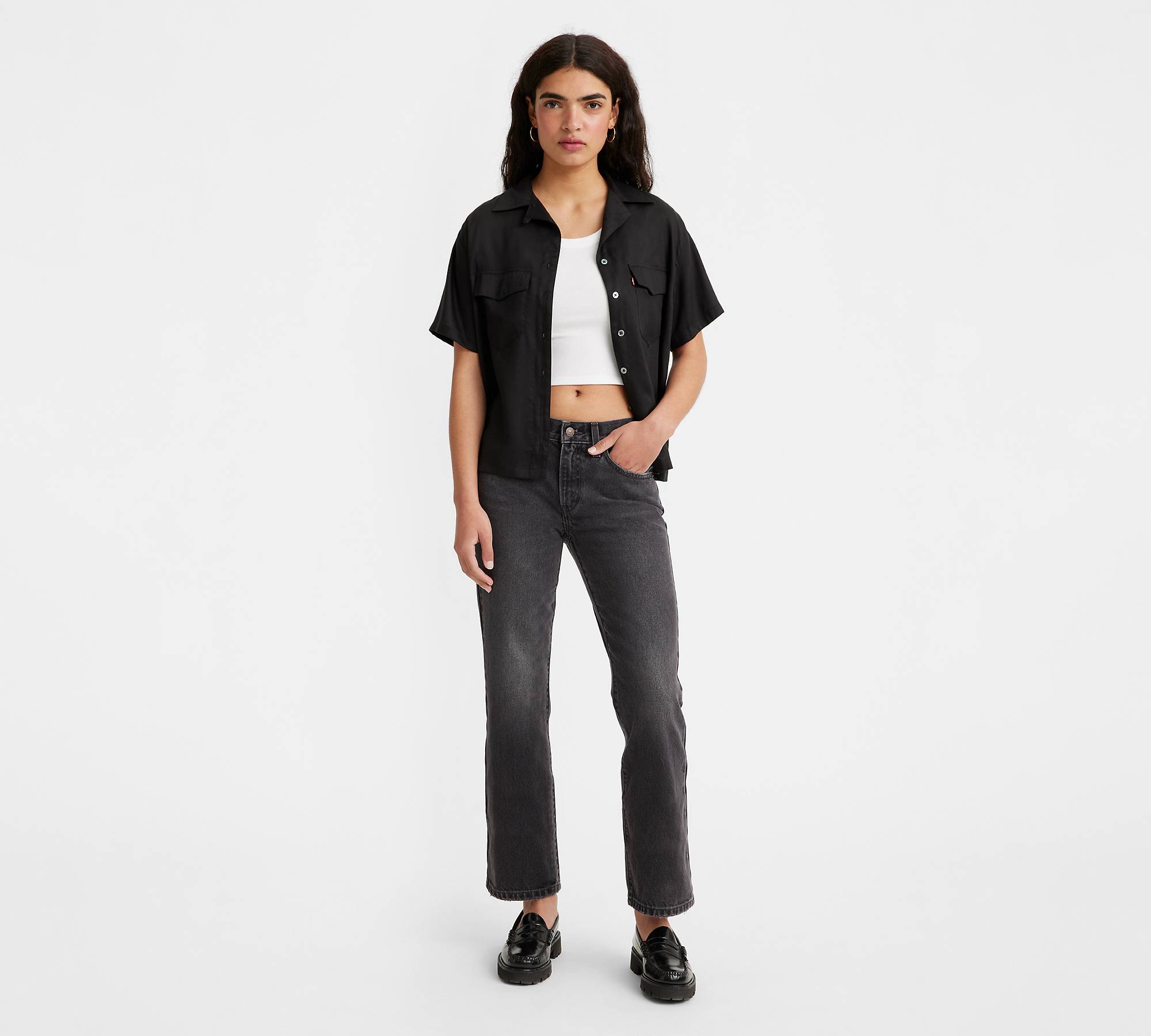 Middy Ankle Bootcut Women's Jeans - Black | Levi's® US