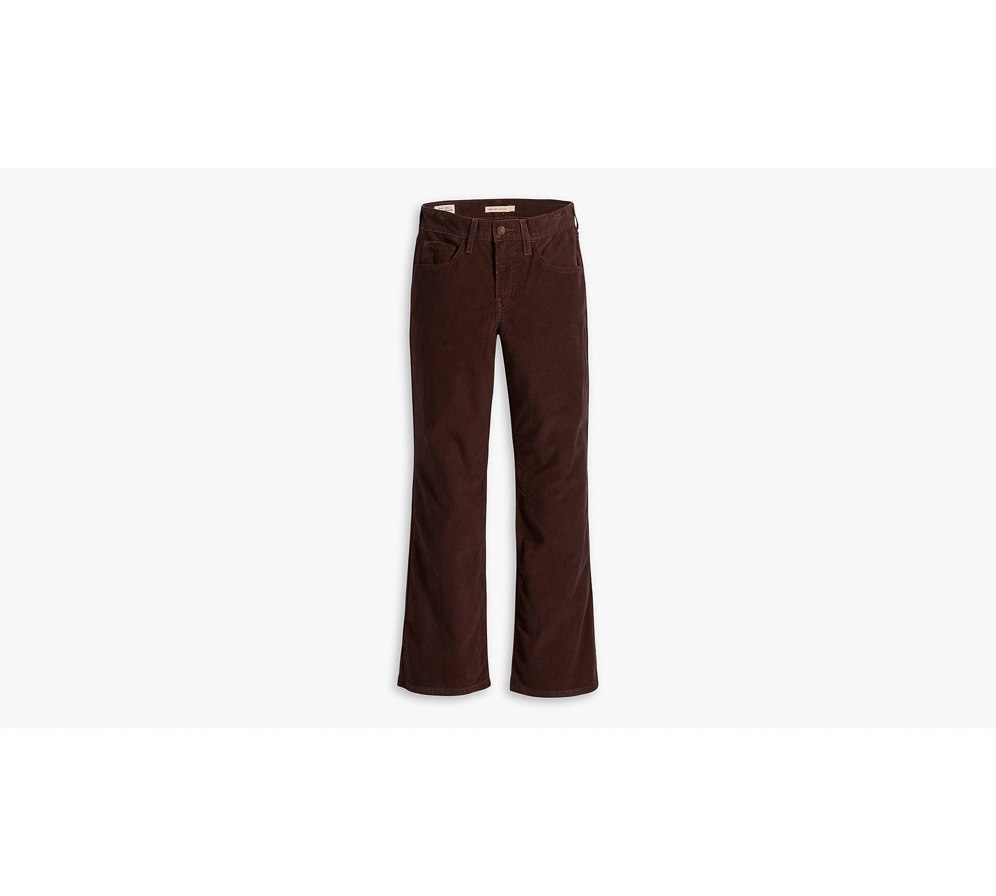 Corduroy bootcut trousers, length 31.5, navy, Anne Weyburn