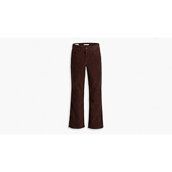 Levis Girls Brown Corduroy Pants Size 5 Floral Embroidery Snap