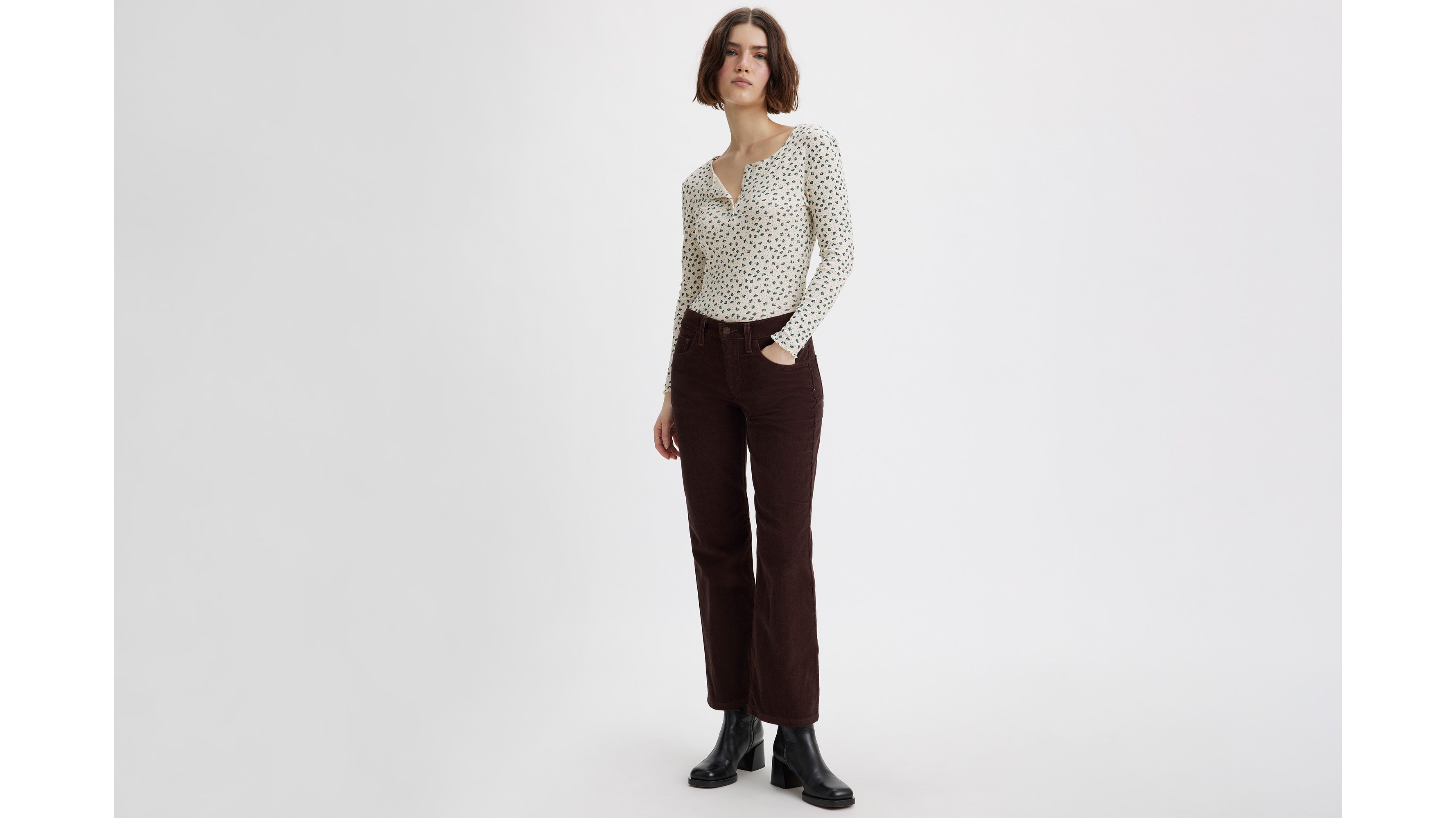 Women's Bootcut Corduroy Pants | Natural | Charlie B CA