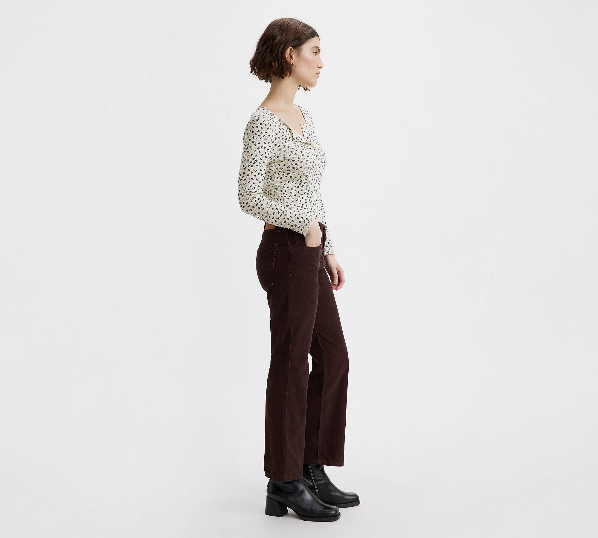 Middy Ankle Corduroy Bootcut Women's Pants - Brown | Levi's® US